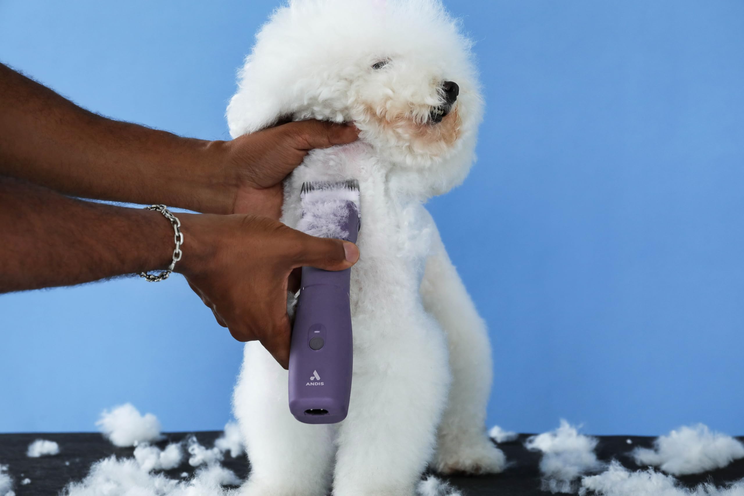 Andis Emerge Cordless Dog Clipper - Detachable Blade, Lithium-Ion, Purple, Model 560489