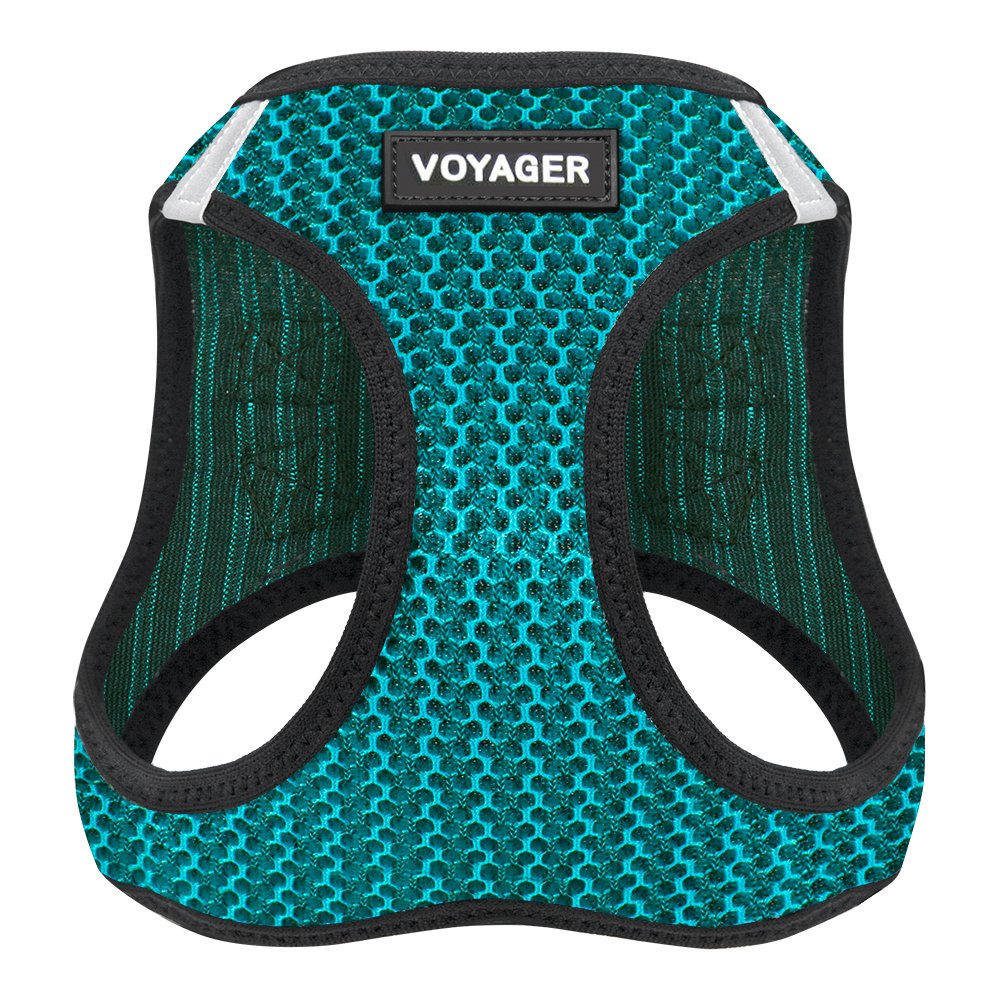 Voyager Step-In Air Dog Harness - All Weather Mesh, Reflective, No Pull Harness For Small, Medium Dogs, Cats - Secure With Hook & Loop Fastener, Buckle, Double D-Rings - Turquoise 2-Tone, Xs