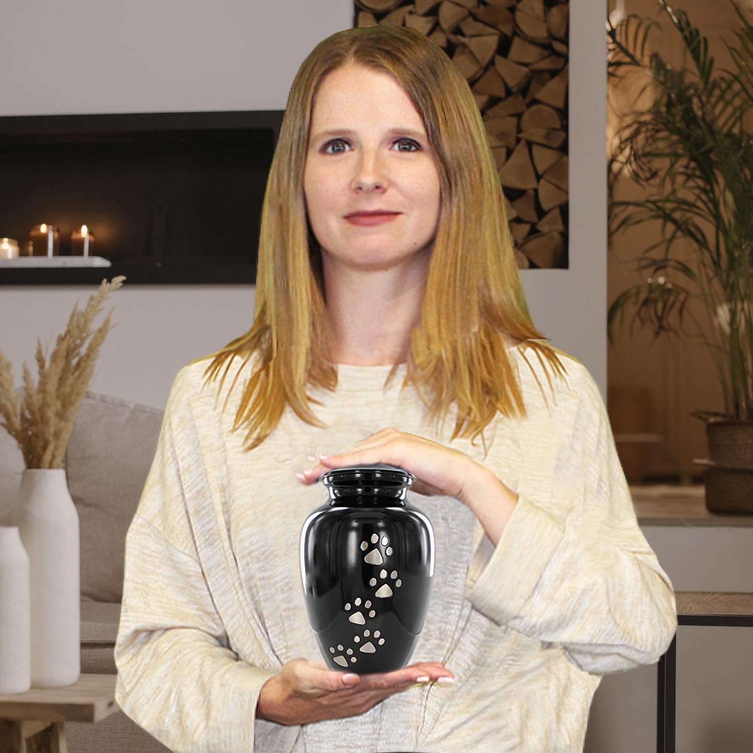 Trupoint Memorials Pet Urn For Dogs And Cats Ashes - A Loving Resting Place For Your Special Pet, Cat And Dog Urns For Ashes, Pet Cremation Urns – Gold, Small Pets Up To 17 Lbs