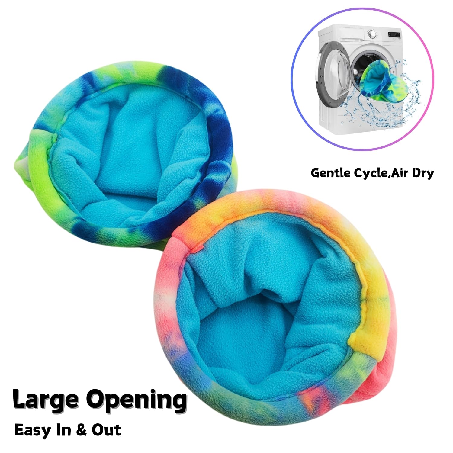 2 Pack Guinea Pig Snuggle Sack Soft Fleece Large Hideout Ferret Cozy Cave Hamster Sleeping Bag Small Animal Bed For Rabbit Bunny