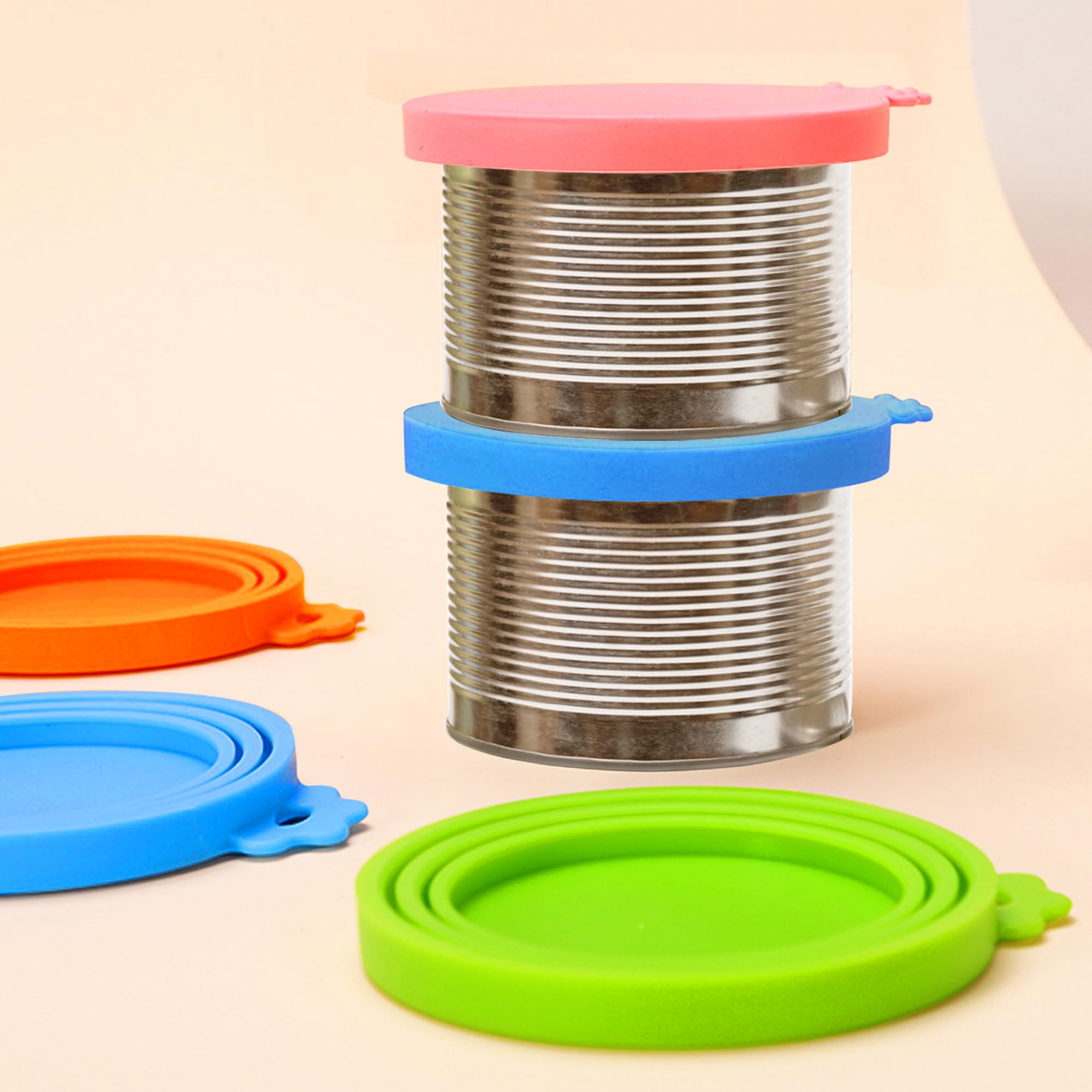 Lydia s Deal 2 Pack Pet Food Can Covers, Universal Silicone Can Lids for Dog & Cat Food, Fits Most Standard Size Food Cans, BPA