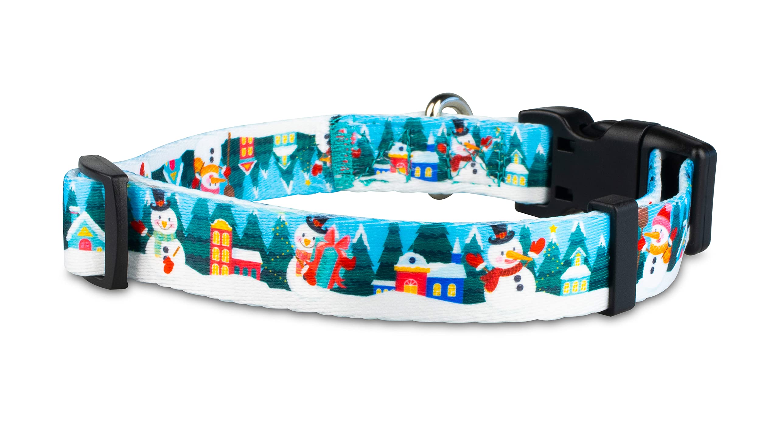 Limeloot Christmas Dog Collar, Adjustable Holiday Dog Collar in Small, Medium, and Large, Winter Collar for Boy and Girl Dogs, S