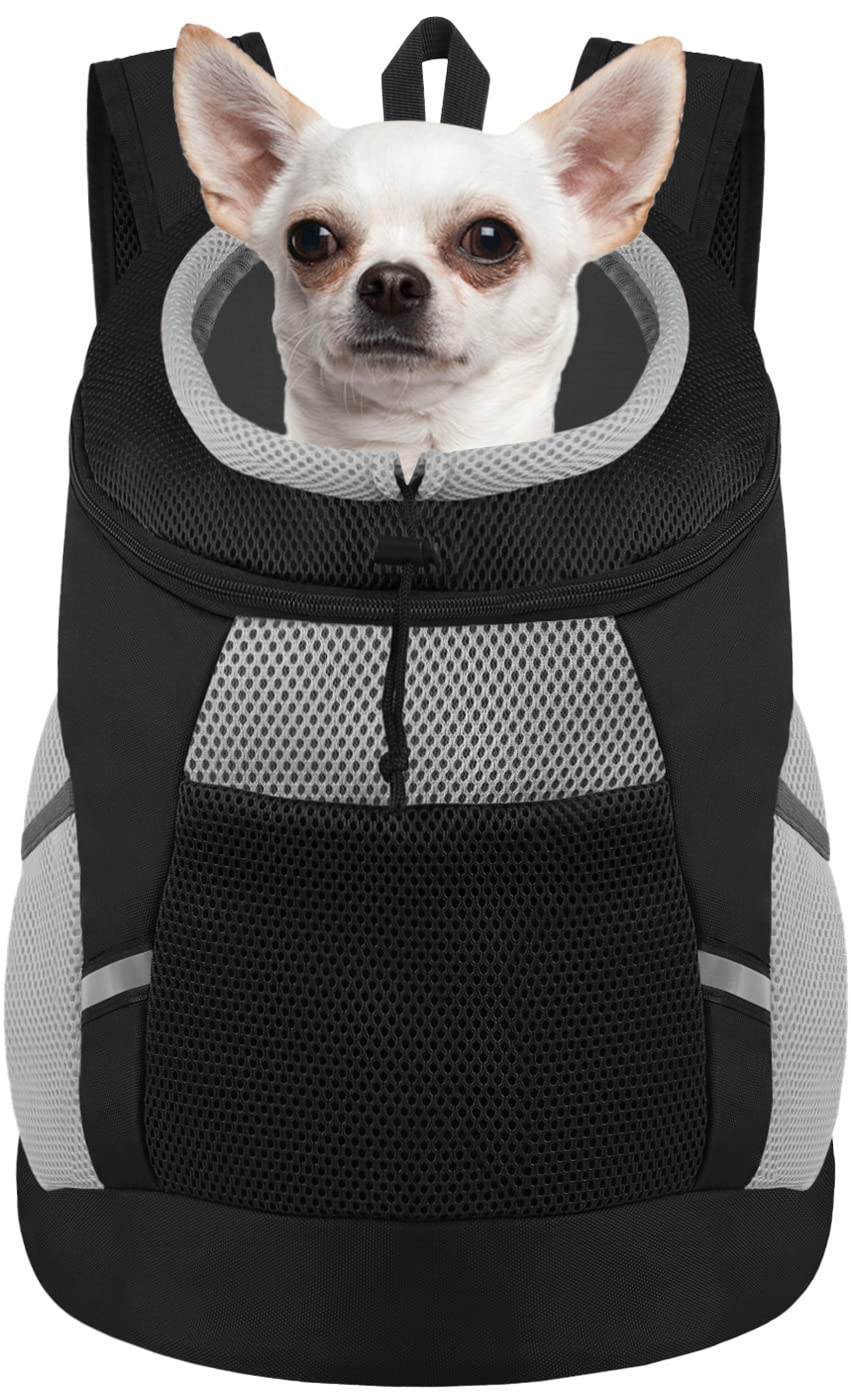 Dog Carrier Backpack Pet Puppy Carrier Front Pack Breathable Head Out Design With Reflective Safe Dog Backpack Carrier For Small Medium Dogs Cats Rabbits