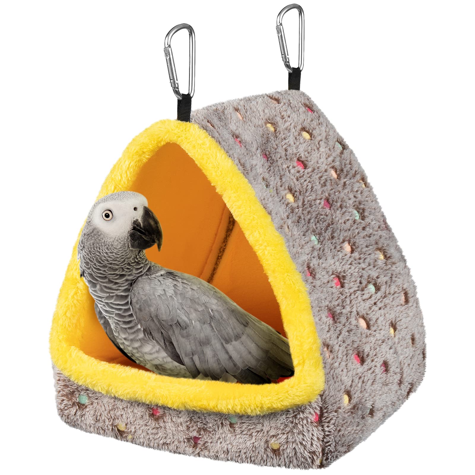 Mewtogo Large Winter Warm Bird Nest House, Comfortable Bird Bed For Cage With Mat, Hanging Hammock Shed Hideaway Hut For Macaws African Grey Amazon Parrots Lovebird Parakeets