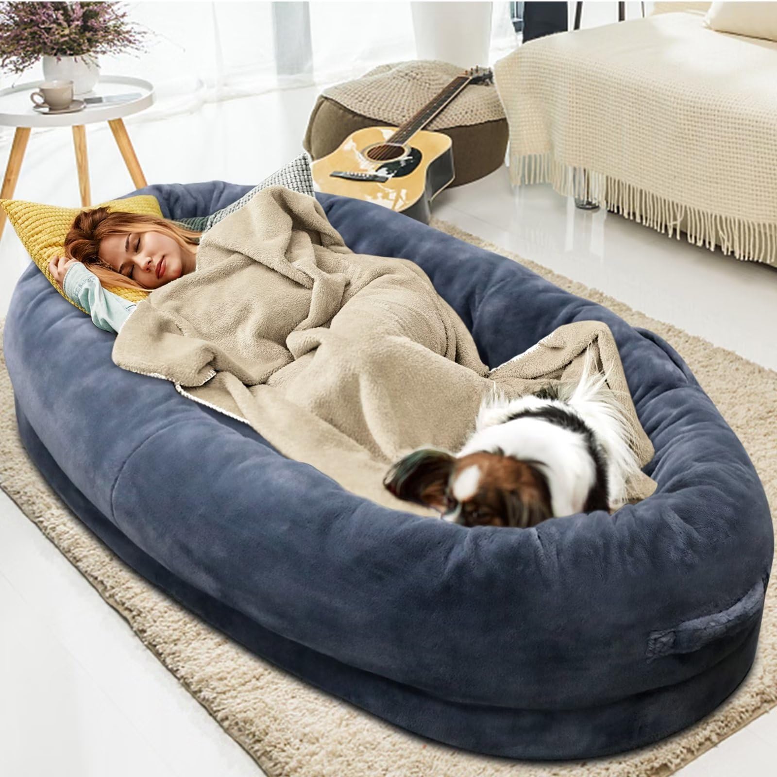 Fieiyob Human Dog Bed, 67'X38'X12' Human Dog Bed For Adult, Orthopedic Dog Bed Soft Cozy Flufy Human Sized Dog Bed For Large 