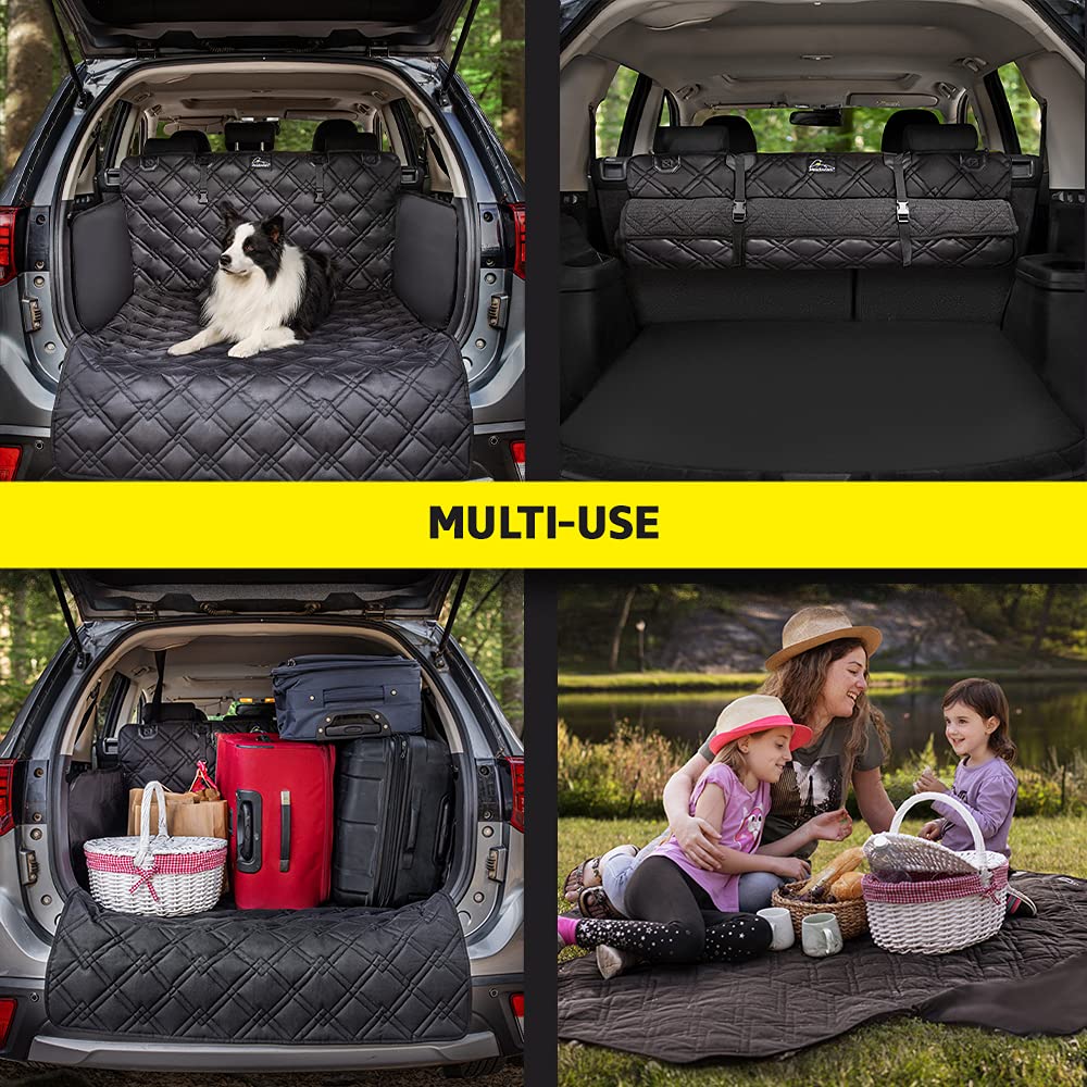 Meadowlark Suv Cargo Liner Dog Seat Covers + Seat Belt, Double Stitched & Extra Padded, Water Repellant, Anti Shock, Non-Slip, C