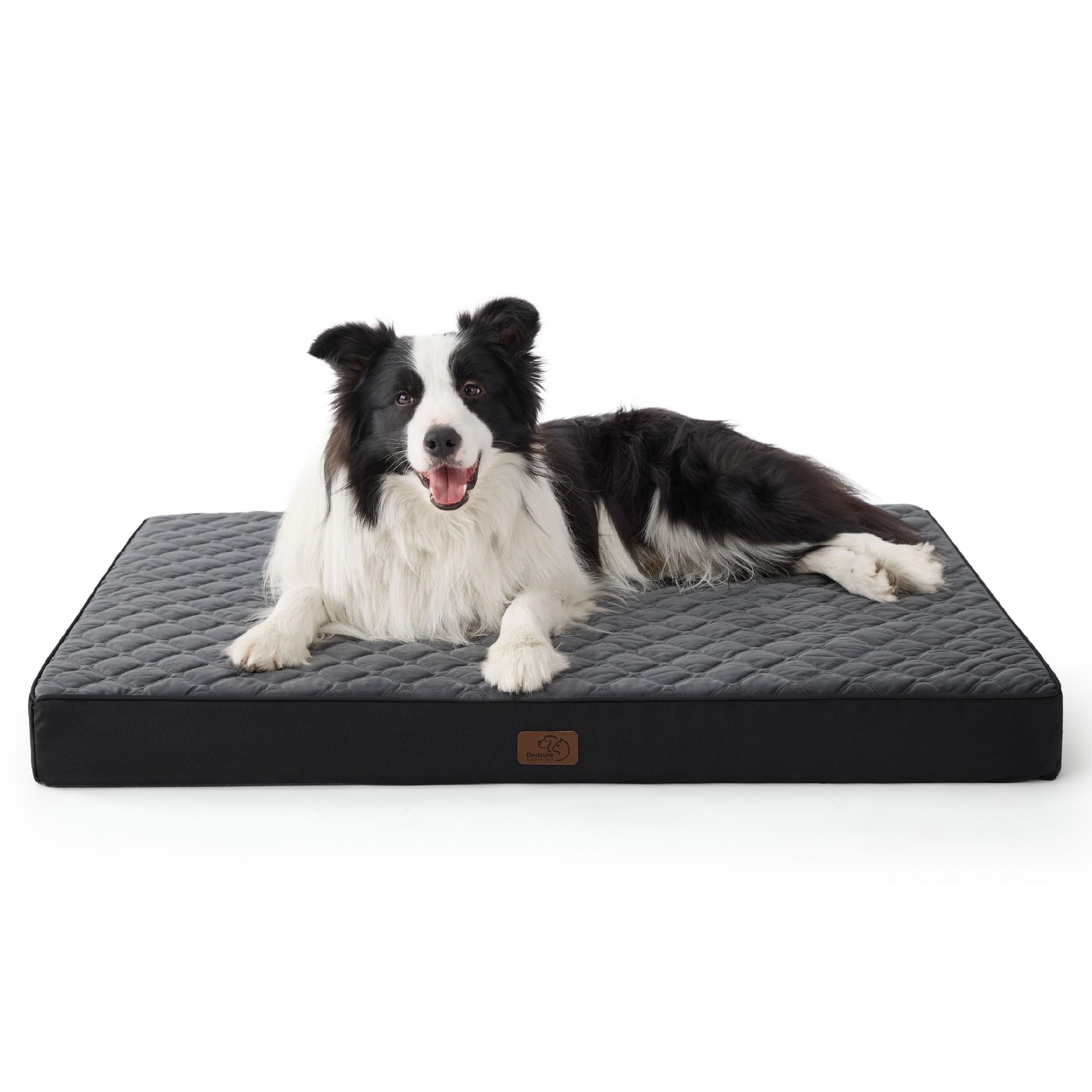 Bedsure Orthopedic Dog Bed For Large Dogs - Thick Flat Memory Foam Pet Mattress With Removable Washable Cover And Egg Crate Foam