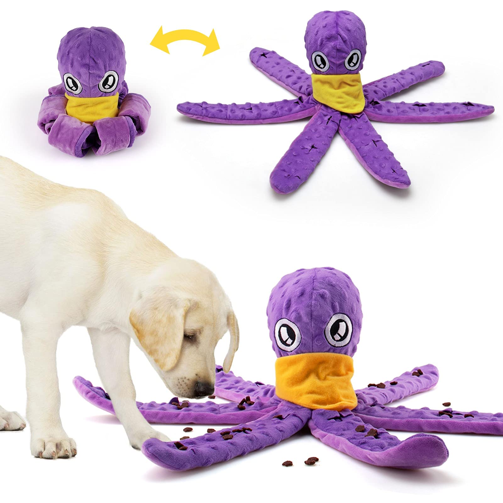 Dog Snuffle Toy Dog Enrichment Toys, Dogs Puzzle Games Interactive Puppy Toys Chew Toys Slow Feeder Game for Boredom Treat Dispe