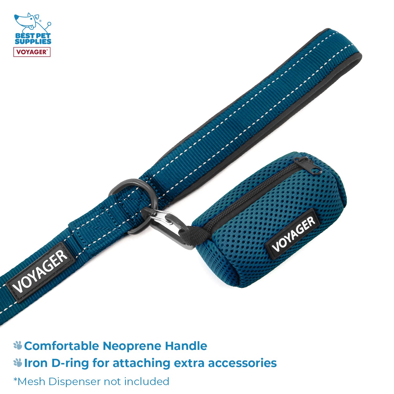 Air Frontier Mesh Dog Harness With And Reflective Dog Leash Set, Reflective Stitching, And Lightweight Breathable No-Pull Design, Adjustable Neck And Chest Straps For Small To Large Breeds - Buw, S