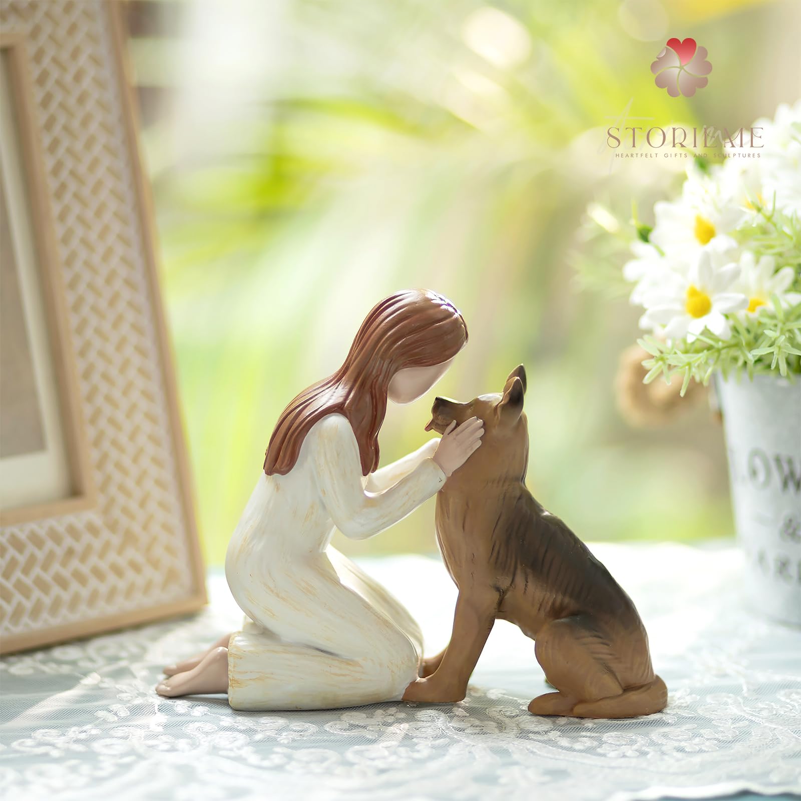 Storieme German Shepherd Gifts For Women: Dog Memorial Gift Pet Loss Sympathy Bereavement Remembrance Gift Angel Of Friendship D