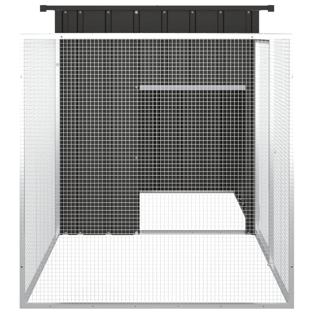 vidaXL Rabbit Cage for Indoor/Outdoor Use - Spacious Design with 78.7&quot;x35.8&quot;x39.4&quot; Dimensions, Galvanized Steel Construction, Anthracite
