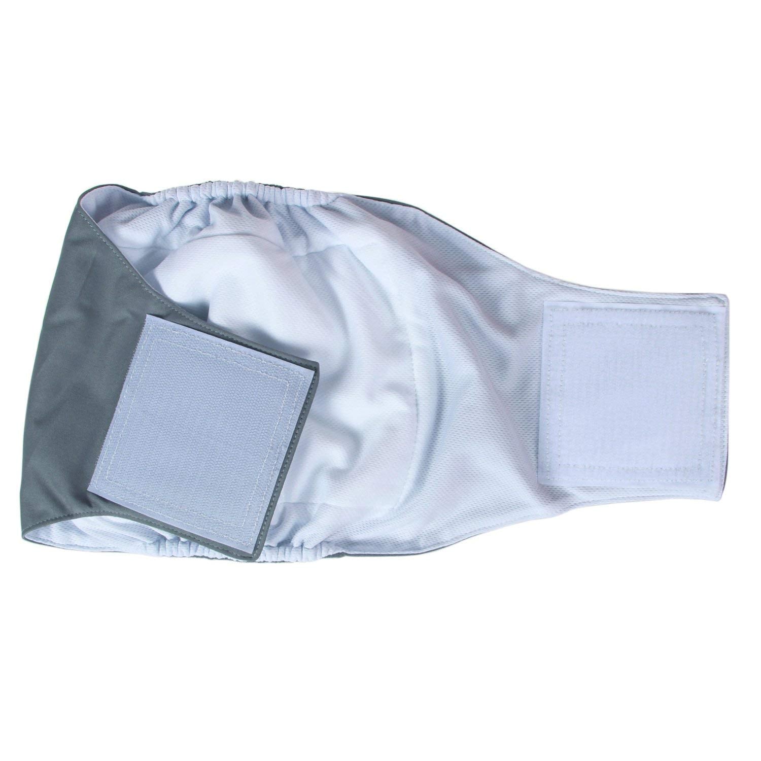 Teamoy Reusable Wrap Diapers For Male Dogs, Washable Puppy Belly Band Pack Of 3 (L2, 20'-24' Waist, Black+ Gray+ Lake Blue)