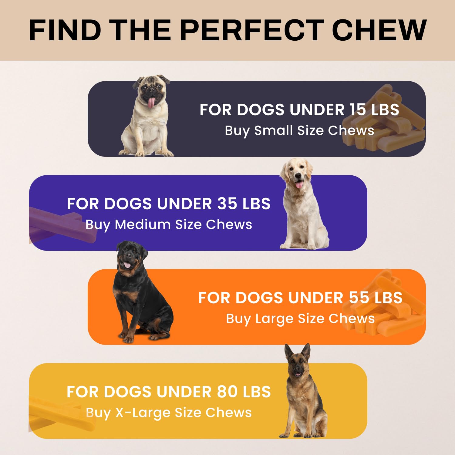 1.2 LB (Medium - 7 to 8 Bars) Yak Cheese Dog Chews - 100% Natural Himalayan Treats for Aggressive Chewers - Long Lasting, Odor-F
