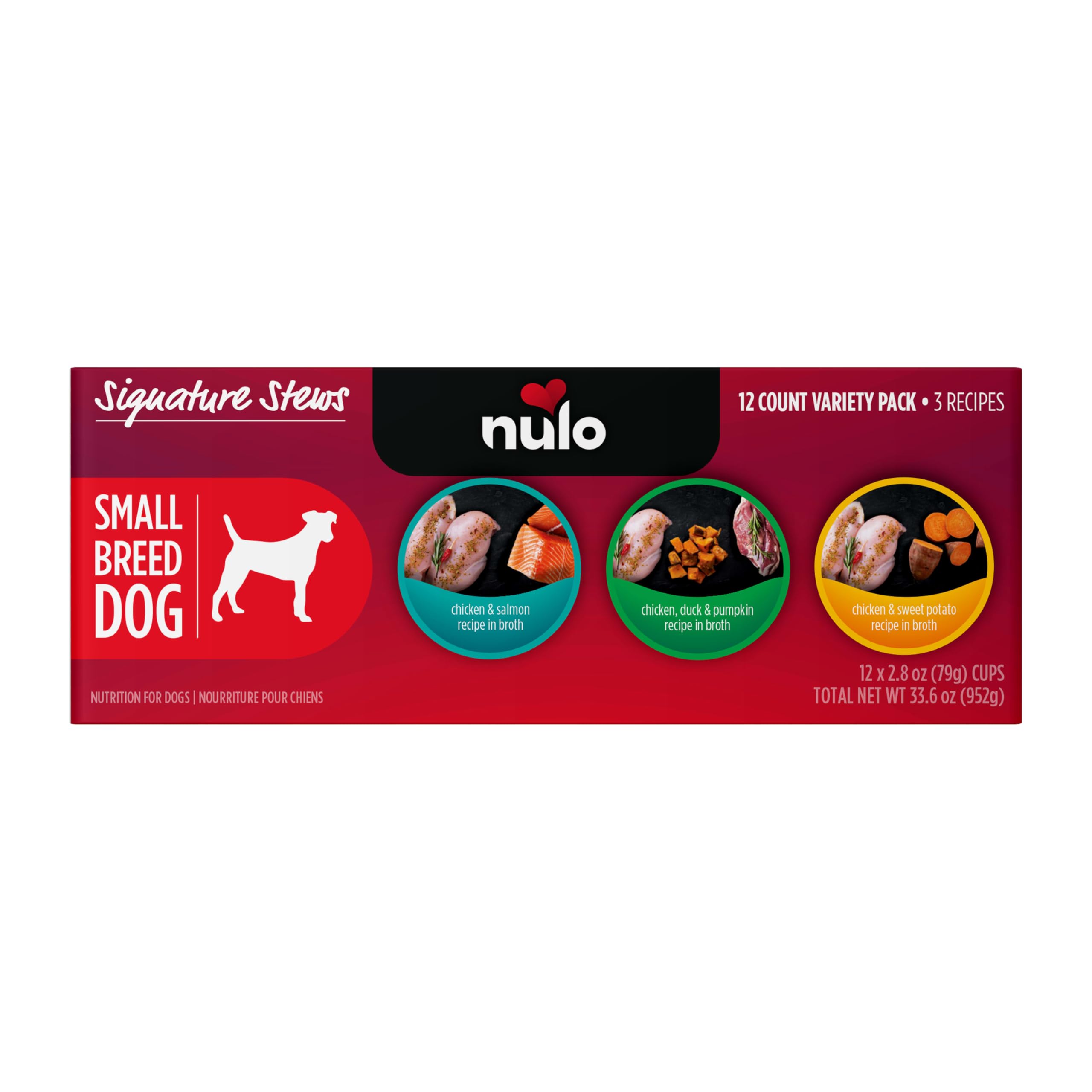 Nulo Signature Stews Variety Pack: Small Breed Wet Dog Food, 2.8 oz, Pack of 12