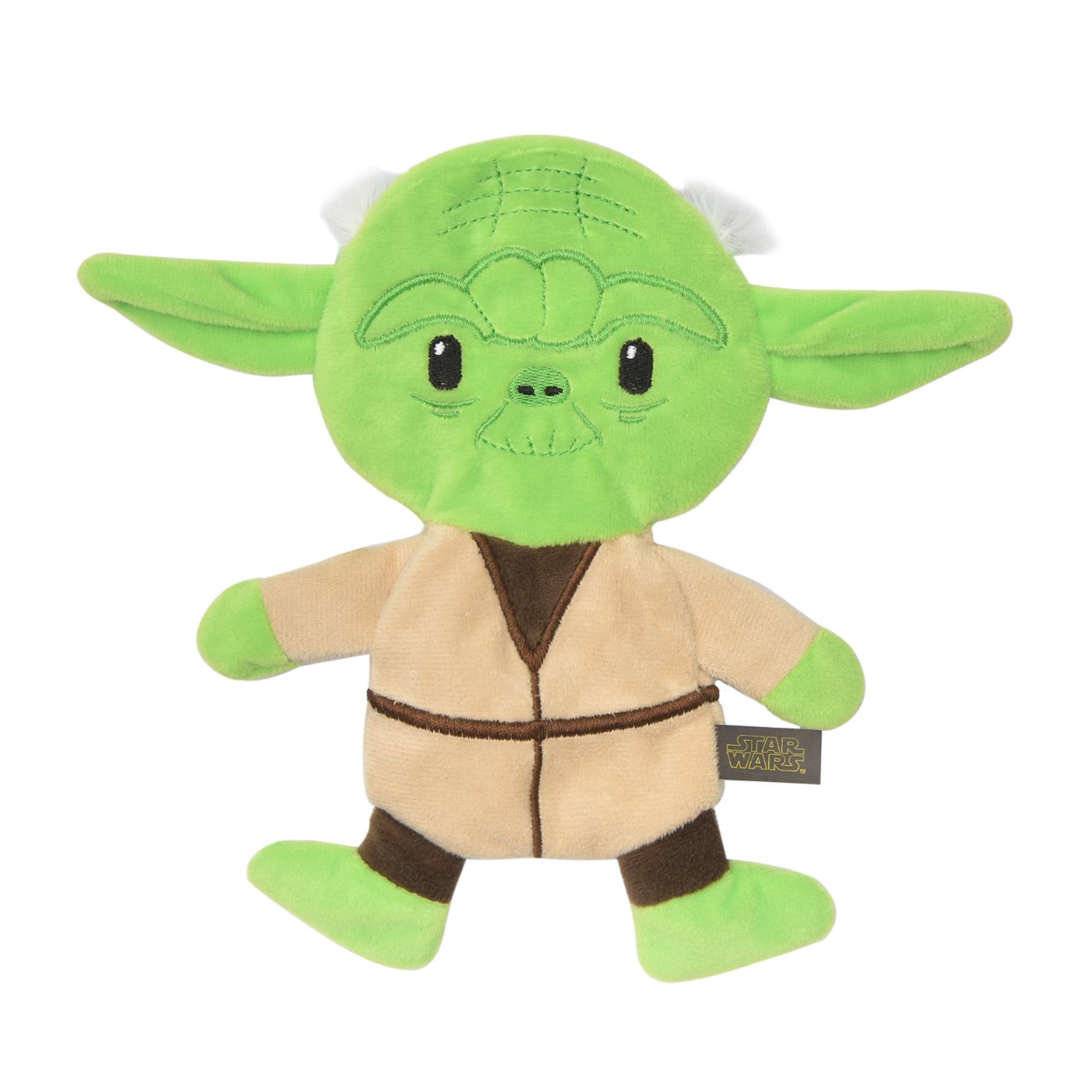 Star Wars Dog Toy Yoda 6 Inch Plush Flattie Dog Toy | Small Yoda Dog Toy, Small Dog Chew Toy For All Dogs | Flat Dog Toy, Stuffingless Dog Toy For Pets