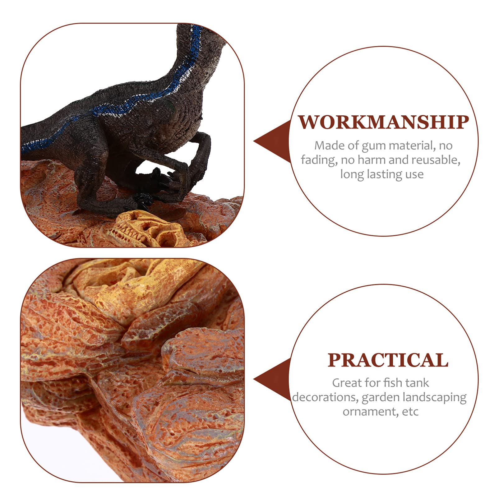 Iplusmile Dinosaur Fish Tank Ornament, Dinosaur Live Action Aquarium Ornament Dinosaur Fish Tank Decorations Fish Tank Accessories For Aquarium Fish Tank Decor