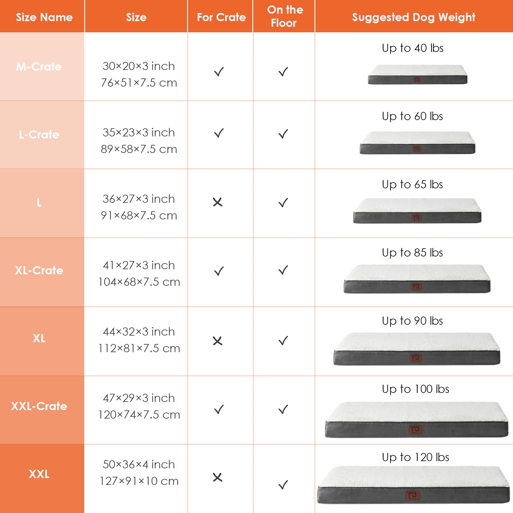 Eheyciga Orthopedic Xl Dog Beds For Extra Large Dogs With Removable Washable Cover, Beige, 44X32