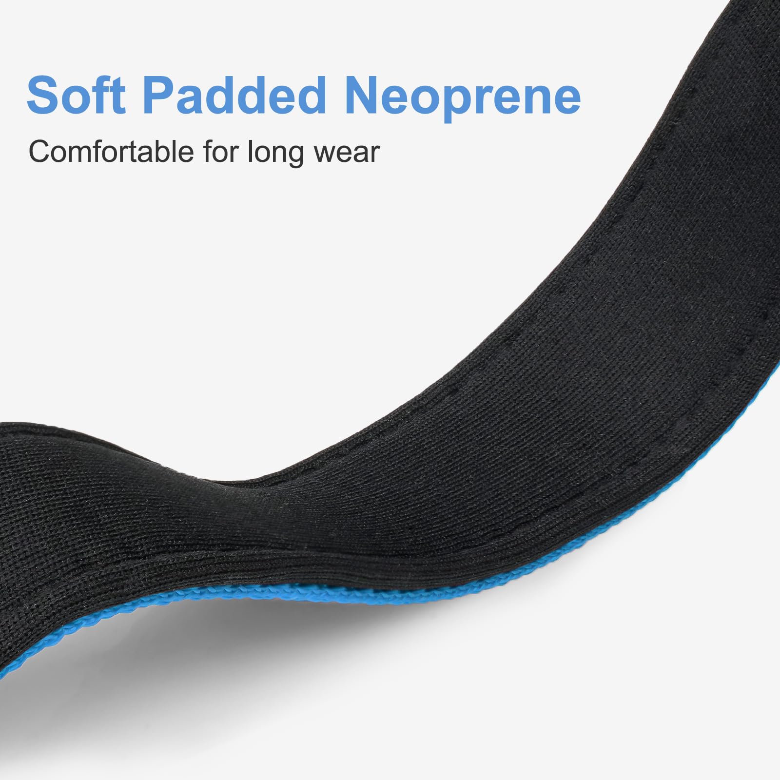 Joytale Personalized Dog Collars, Reflective Nylon Dog Collar With Engraved Name Plate, Customized For Medium Dogs, Sky Blue, M