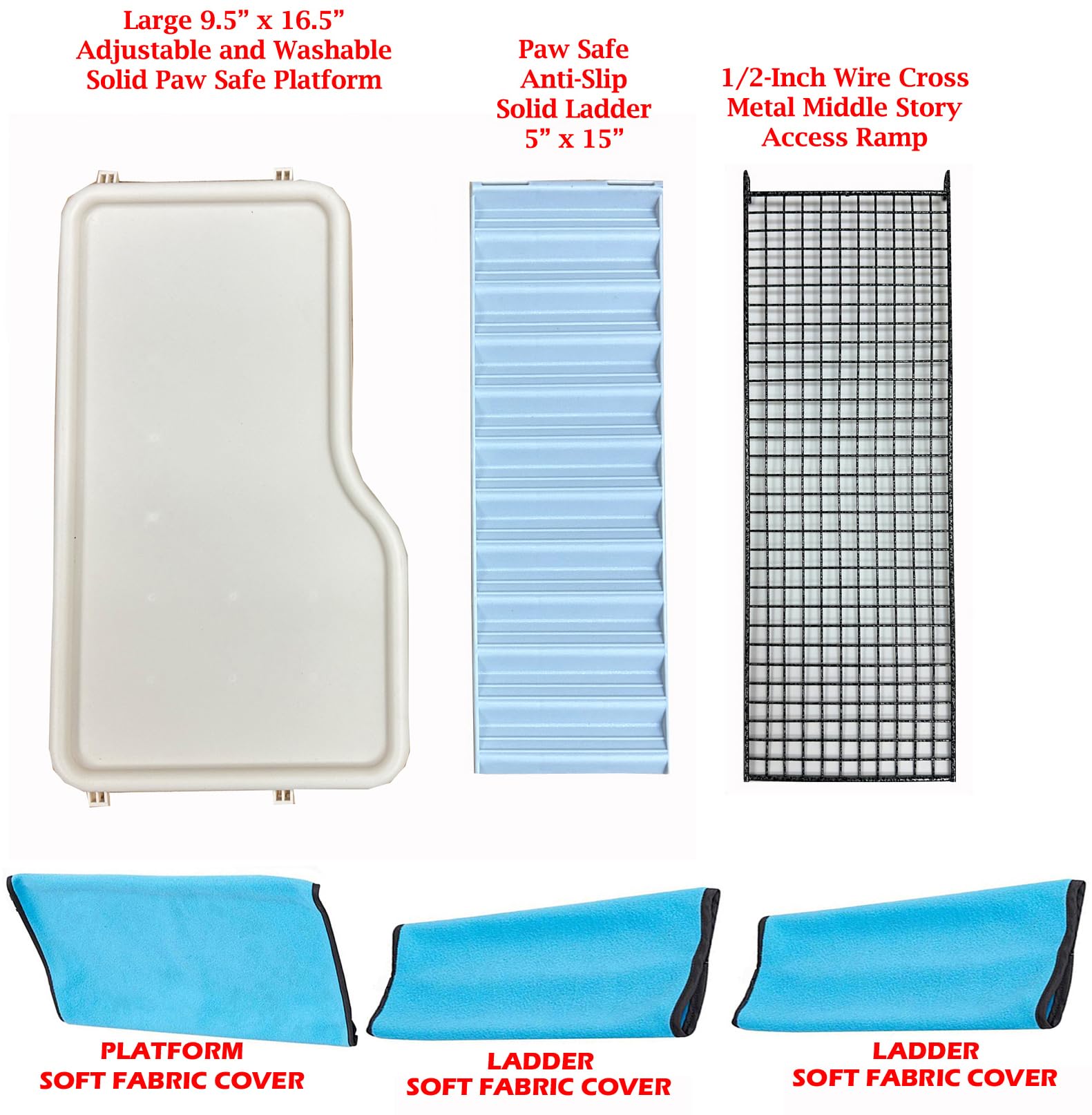 X-Large 31''X18.5''X53.5''H Deluxe Double Unit 4-Tiers Tight 1/2-Inch Bar Spacing Double Large Front Doors Feisty Ferret Squirre