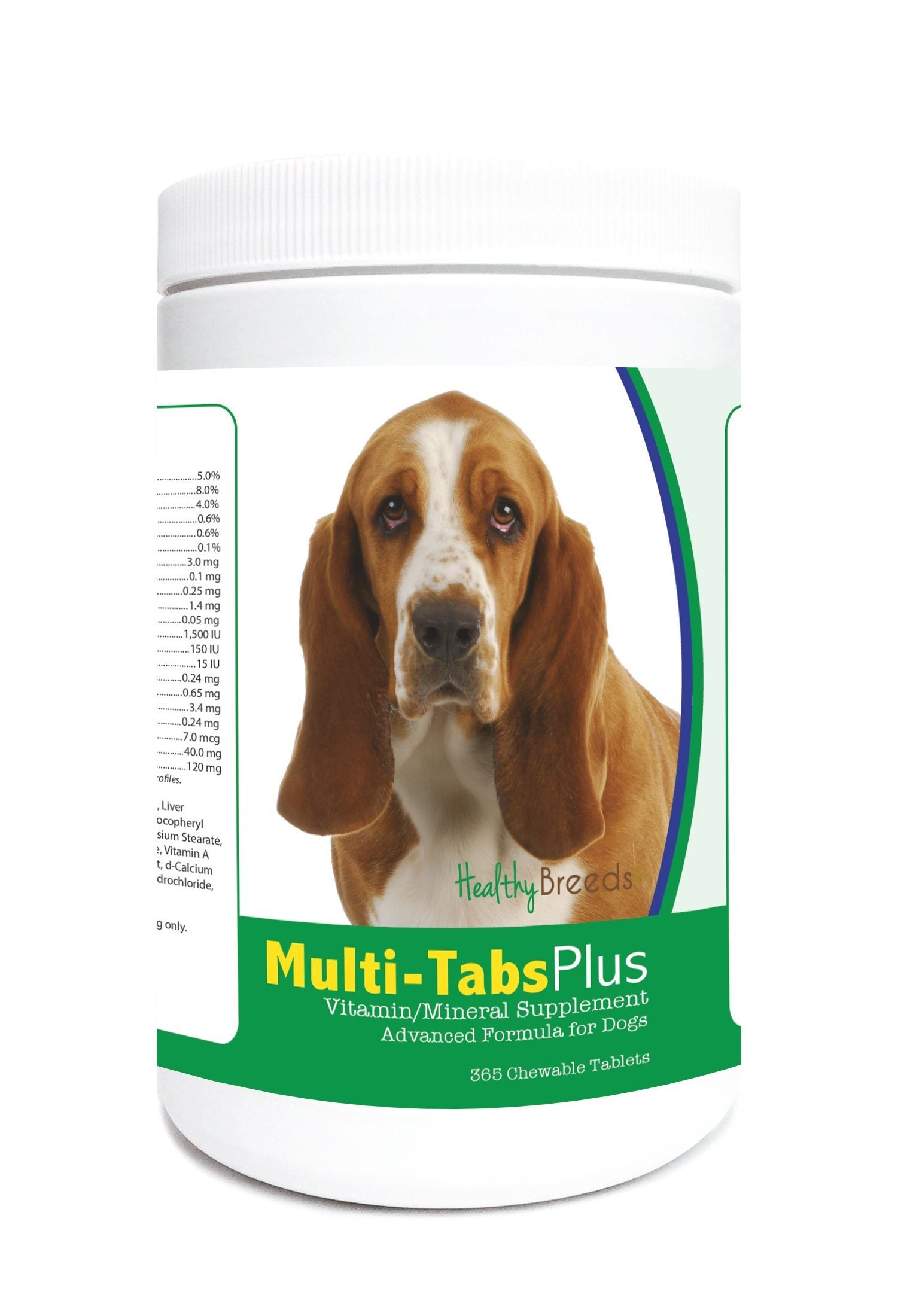 Healthy Breeds Basset Hound Multi-Tabs Plus Chewable Tablets 365 Count
