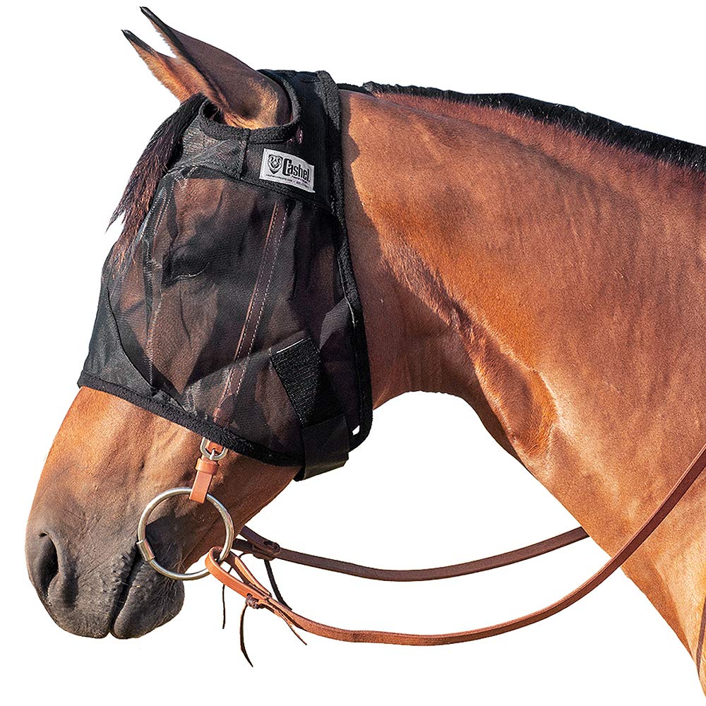 Cashel Quiet Ride Horse Fly Mask, Black, Yearling