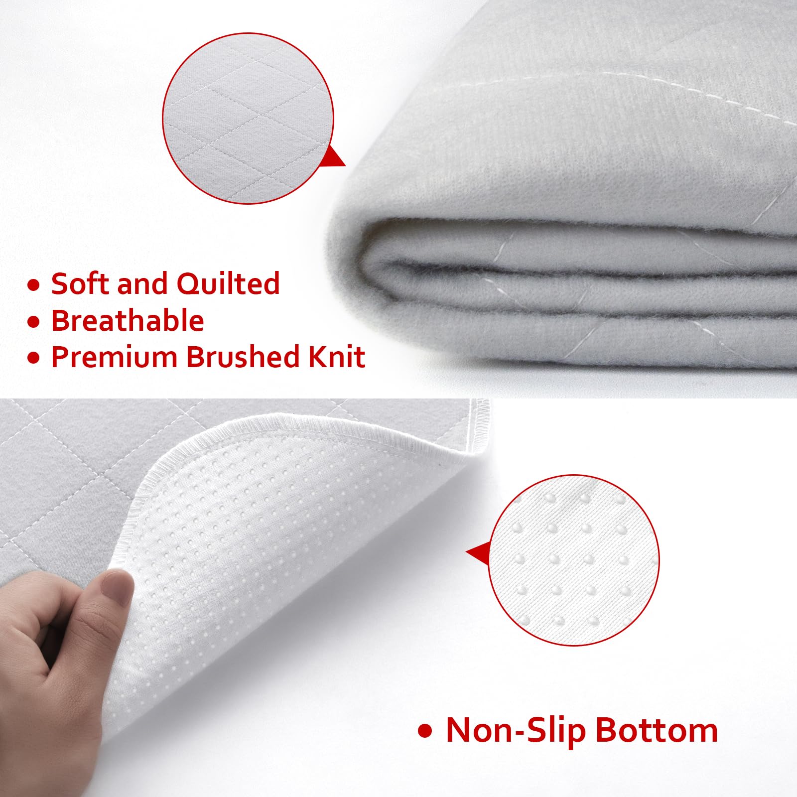 Dog Crate Mat And Washable Pee Pads For Dogs 2 Pack(42'X28'), Waterproof Dog Mat For Crate, Non-Slip Reusable Quilted Puppy Crate Training Pads, Fits 42 Inch Dog Crates