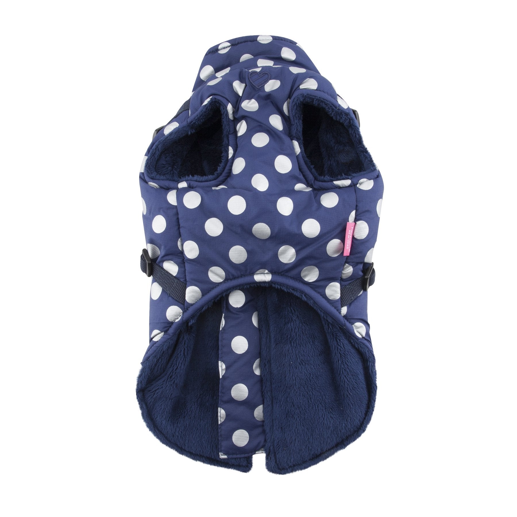 Pinkaholic New York Pinkaholic New York Miss Dotty Winter Fleece Vest, Small, Navy