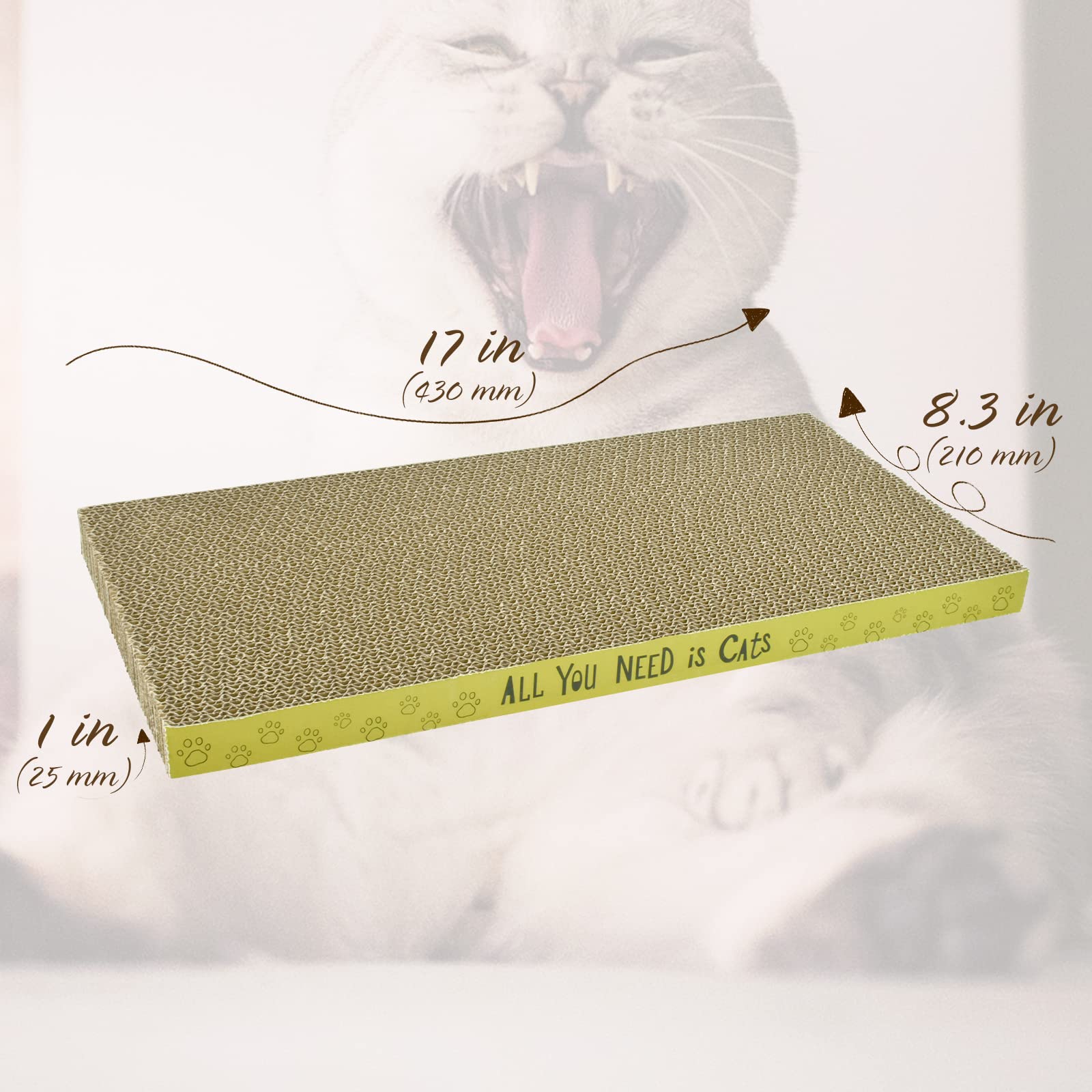 Accencyc Cardboard Cat Scratcher Pads Cat Scratching Board For Indoor Cats 17