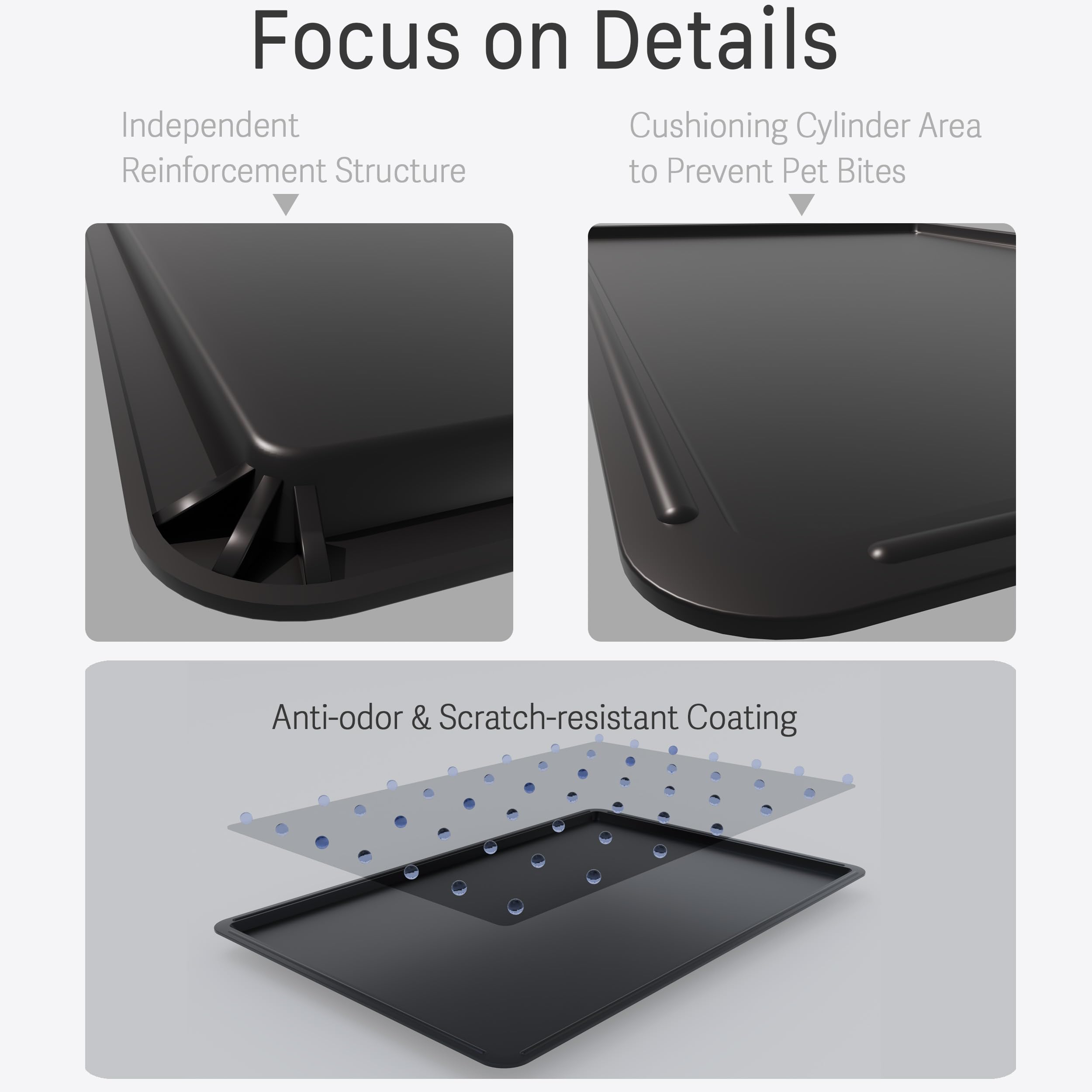 Dog Crate Tray 41 - ChewProof Replacement Pan, Easy to Clean, Easy to Assemble,Ideal for Potty Training - Perfect for Pet Crates