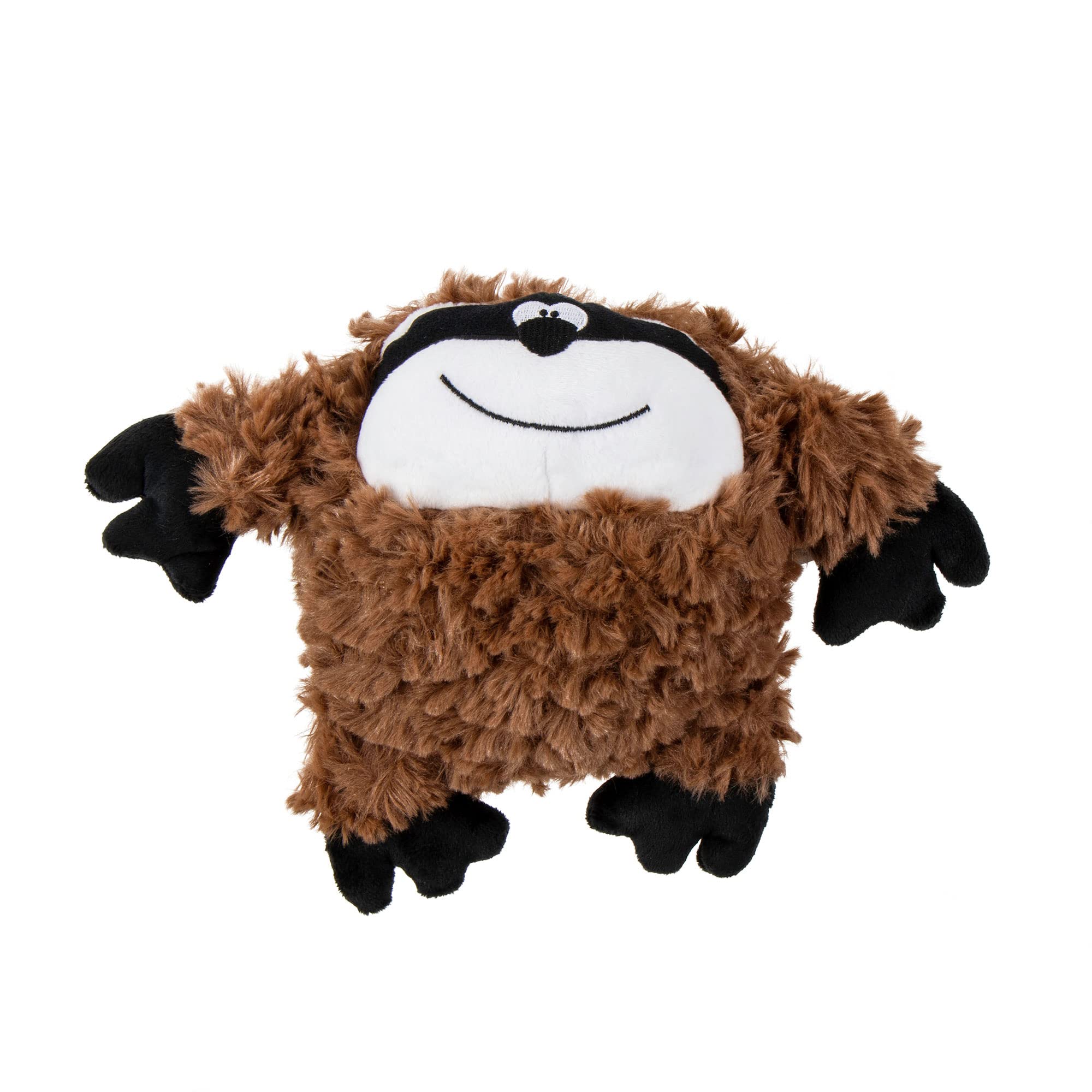 goDog PlayClean Sloth Squeaky Plush Dog Toy with Odor-Eliminating Essential Oils, Chew Guard Technology - Brown, Large