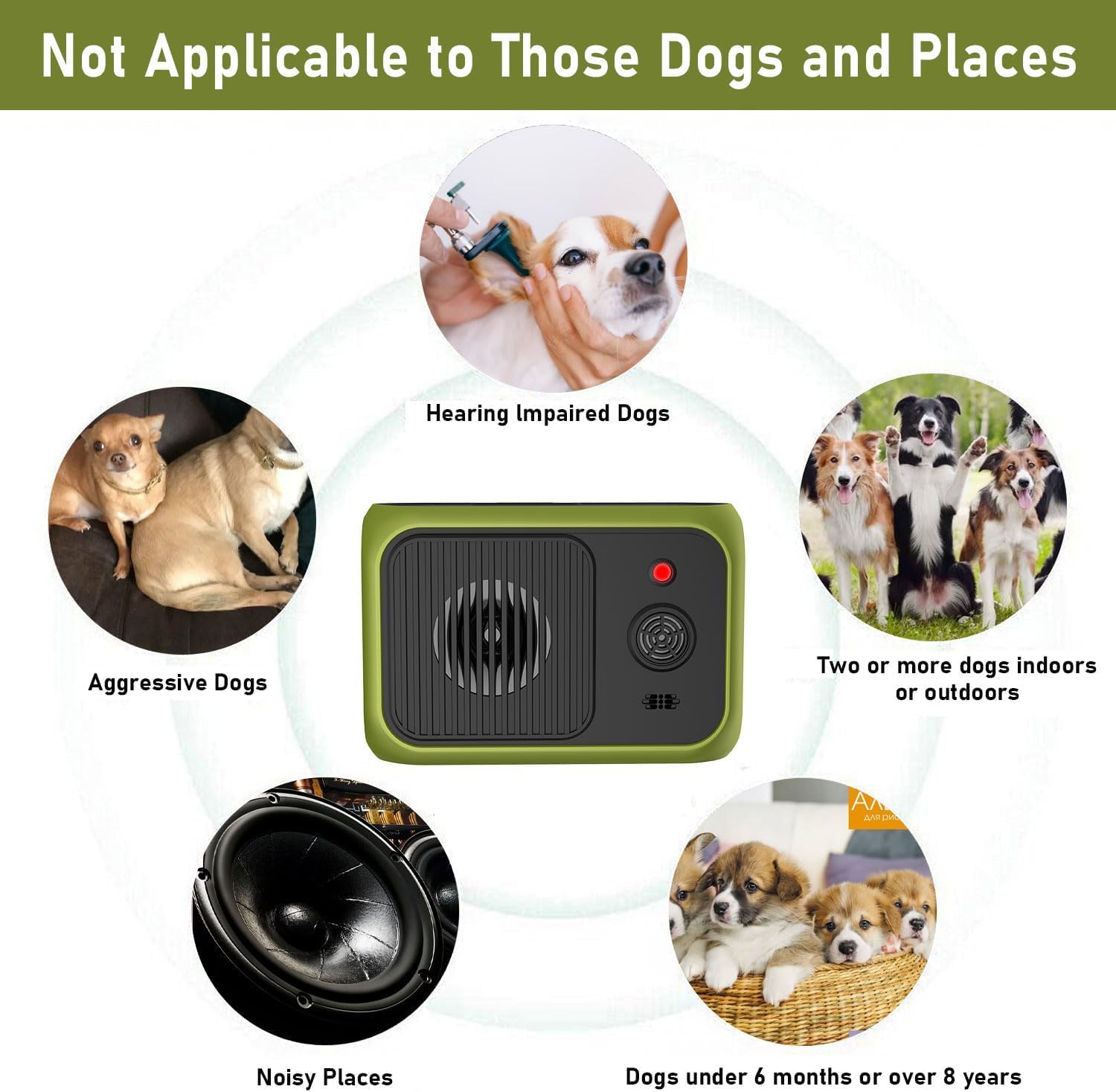 Chenan Anti Barking Device,Ultrasonic Bark Box Anti Bark Device,Dog Bark Deterrent Devices,3 Adjustable Modes, Rechargeable Dog