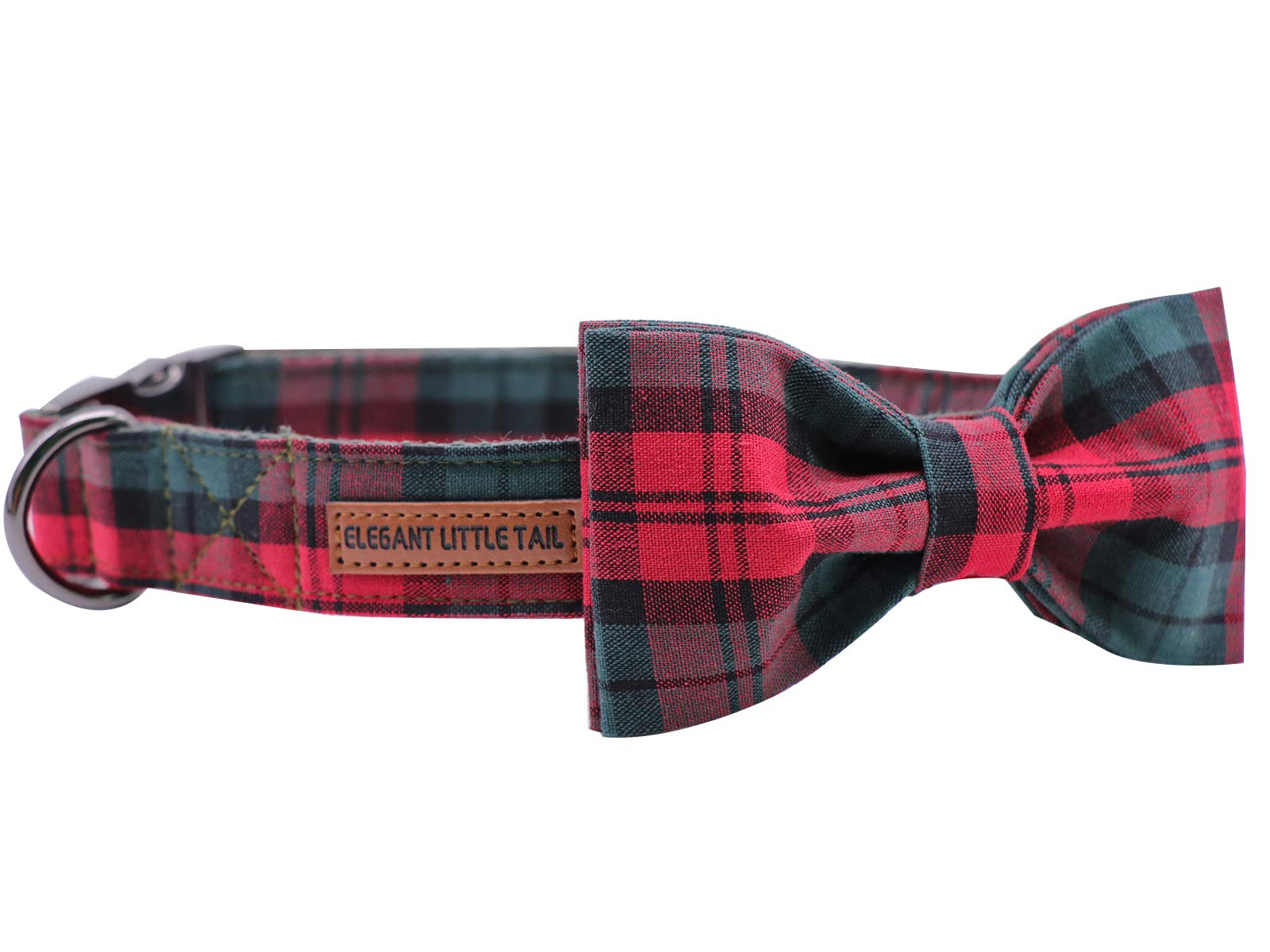 Elegant little tail Dog Collar with Bow, Cotton & Webbing, Bowtie Dog Collar, Adjustable Dog Collars for Small Medium Large Dogs