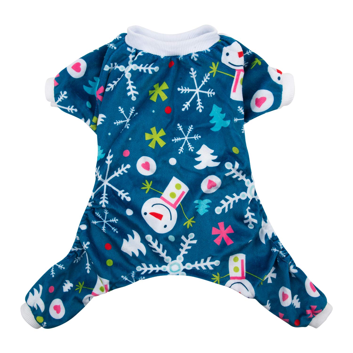 Cutebone Soft & Stretchy Dog Christmas Pajamas - Cozy Pet Jammies Breathable Jumpsuit For Small Dogs - All-Season Comfy Outfit E