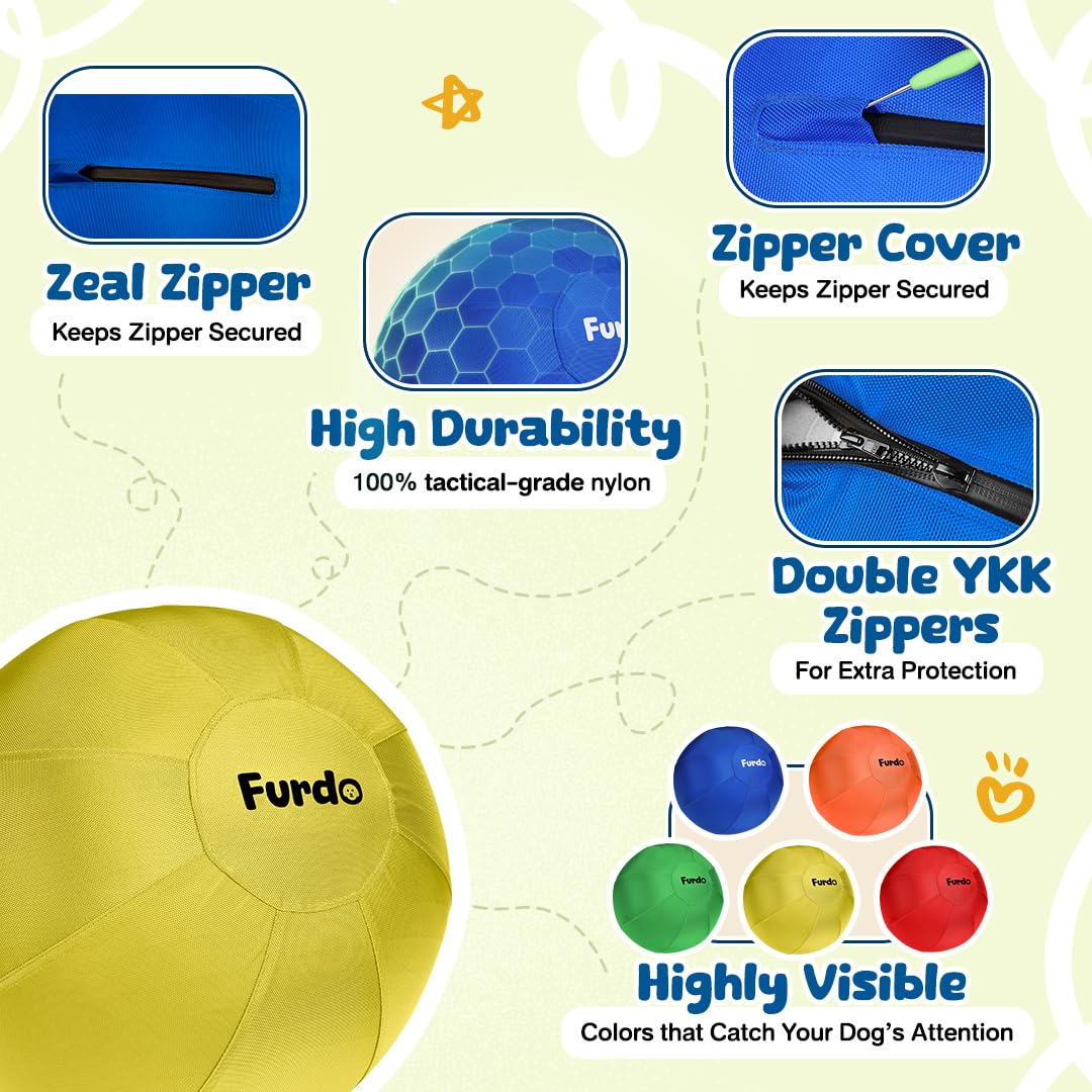 Furdo Herding Ball for Dogs, for Australian Shepherd, for Cattle, for Border Collie, for Blue Heelers & Other Medium to Large Do