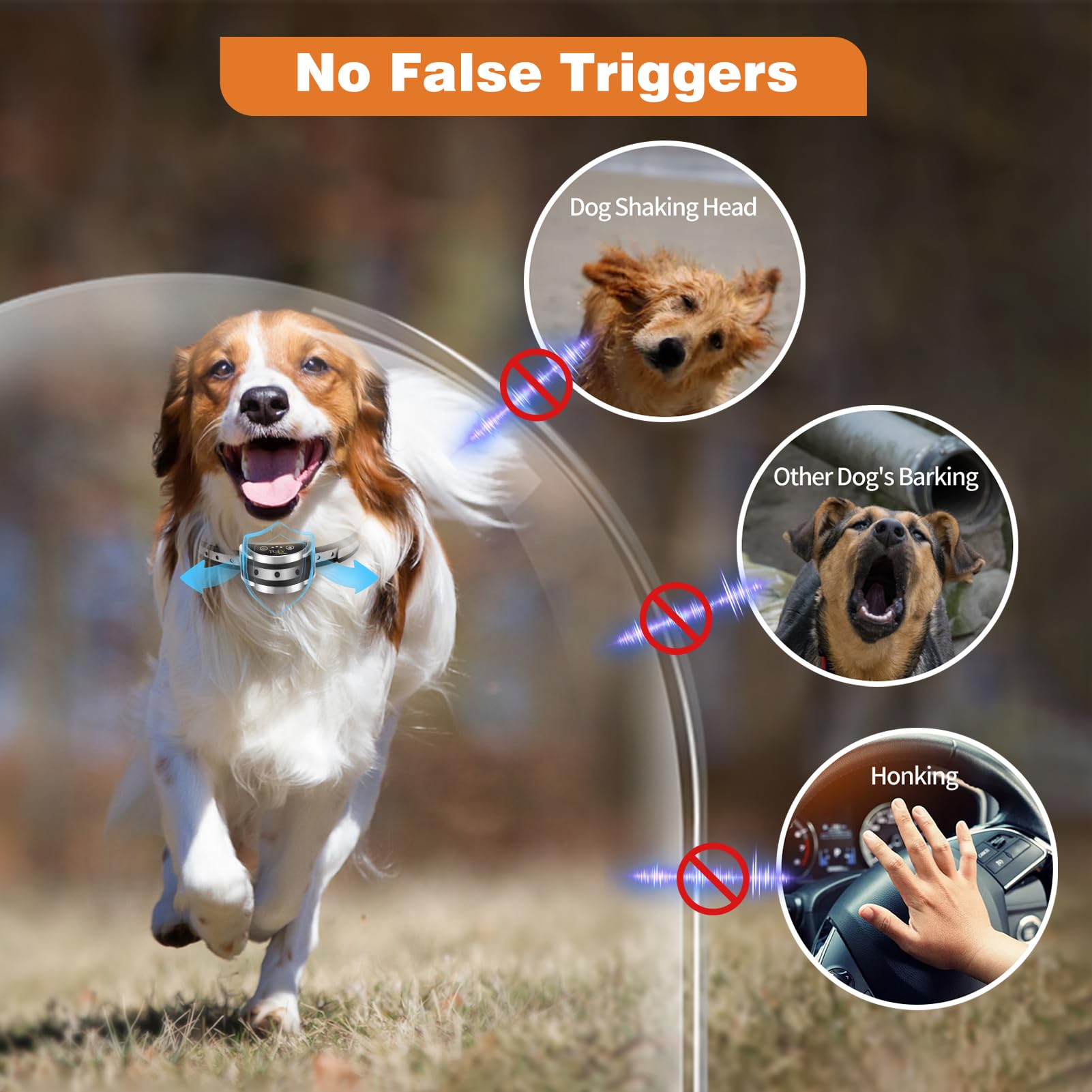 Petjoy Automatic Anti-Barking Collar, No Bark Collar With Beep & Gentle Static Correction, Adjustable Strap For Small To Large D