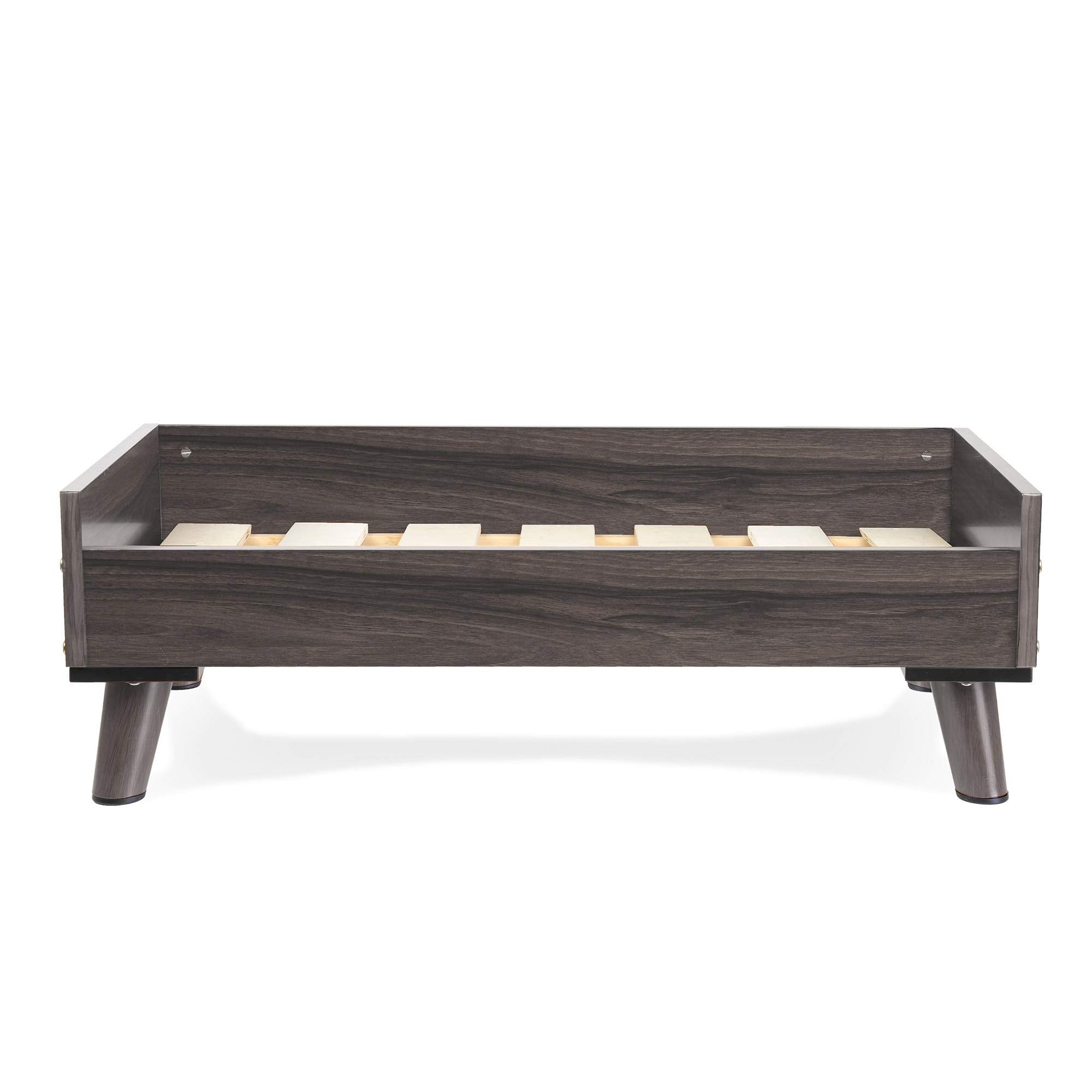 Furhaven Elevated Dog Bed Frame For 30'' X 20'' Medium Dog Beds, Easy Assembly - Mid-Century Modern Bed Frame - Gray Wash, Mediu
