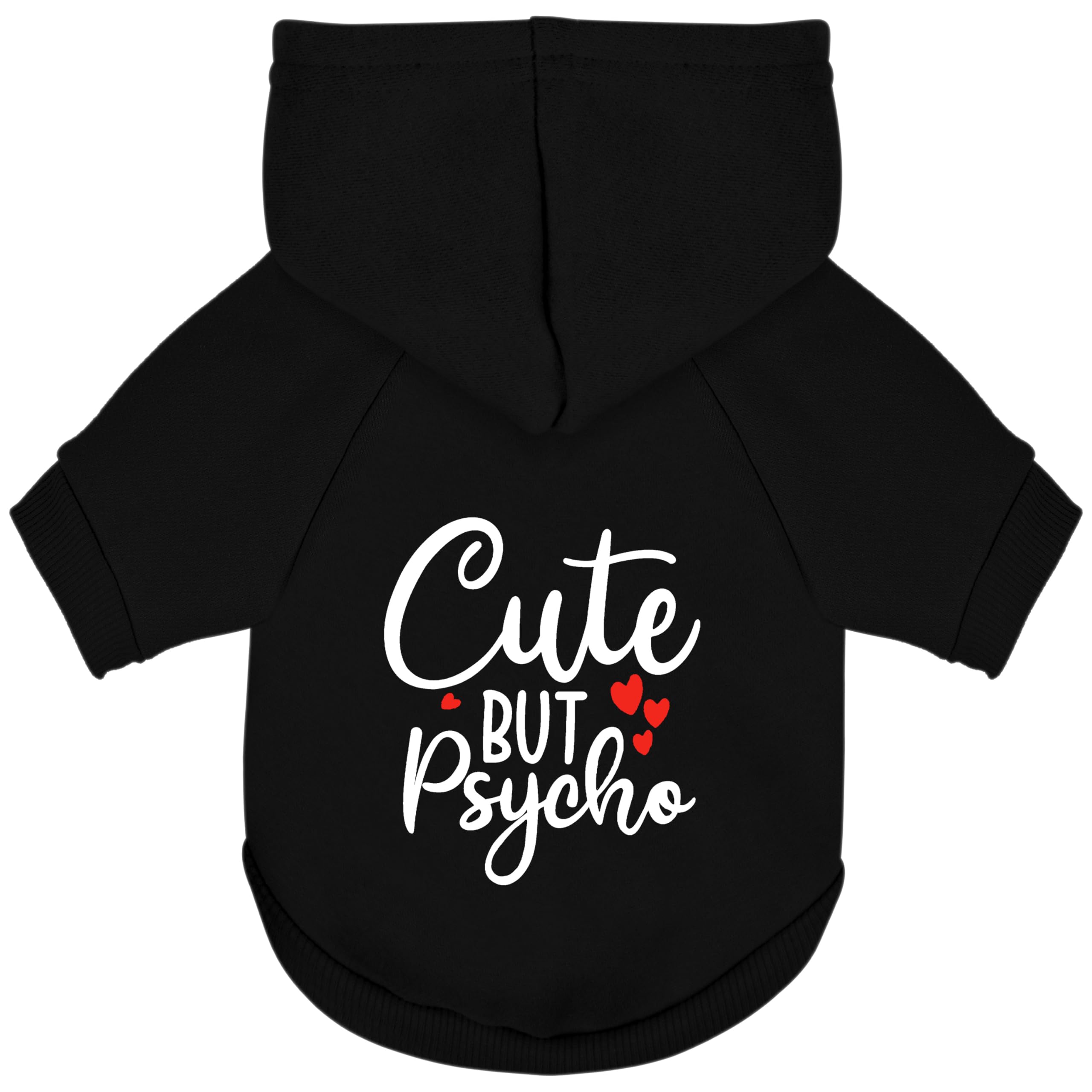 Cute But Crazy Dog Hoodie - Warm And Soft Dog Sweatshirt With Leash Hole, Fun Slogan Print, Cozy Winter Coat For Small Medium Do