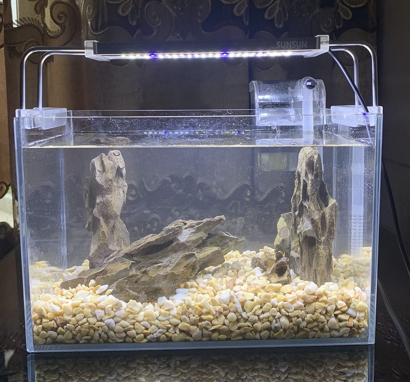 AWXZOM Natural Dragon Rock Carefully Selected Mixed Sizes, Decorative Aquarium Rocks, Aquarium Stones for Fish Tank (4.4lb)