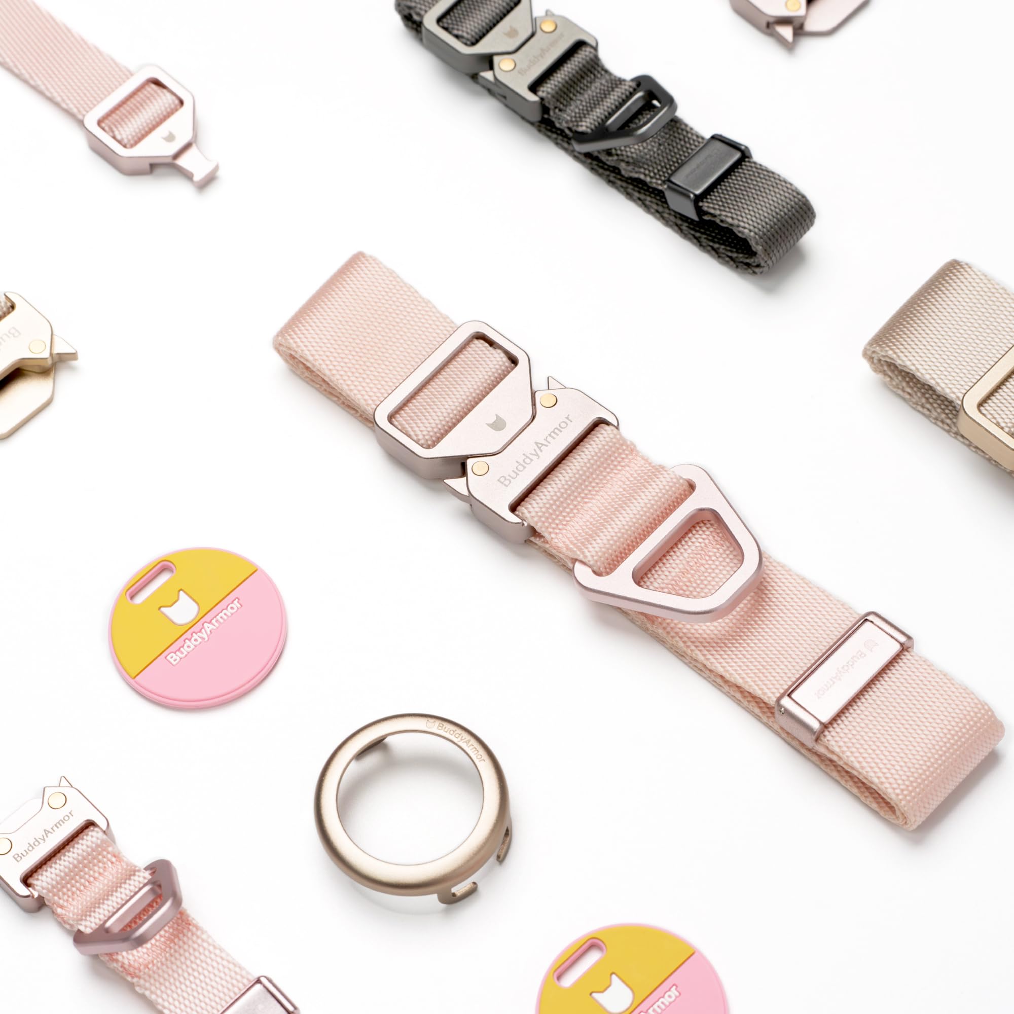 Buddyarmor Dog Collar Pro, Soft Lightweight Dog Collar With Metal Buckle Quick Release Heavy Duty Adjustable Nylon Collar For Tr