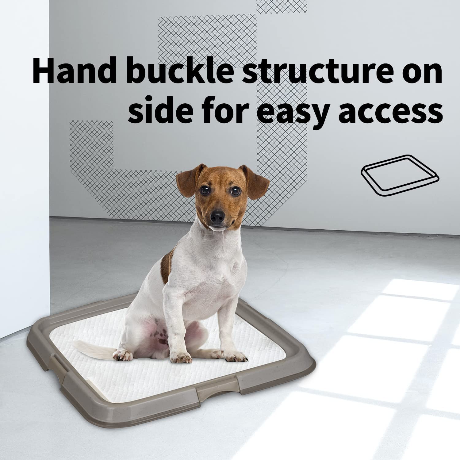 Pawise Pee Pad Holder - Puppy Training Pads - Bester Tragbarer Töpfchentrainer - Indoor Dog Potty - Puppy Essentials - Hundetraining Holder - Puppy Pad Holder - Pet Pee Holder (60 X 60 Cm) 24X24 In