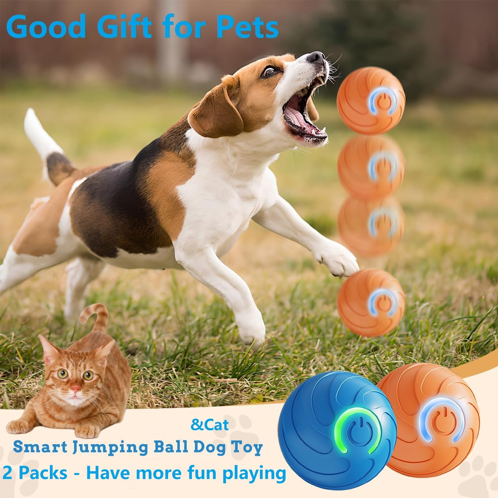 Smart Jumping Ball for Dogs interactive dog toys Smart Jumping Ball Dog Toy Interactive Vibrating Bouncing Balls duraspin dog ba