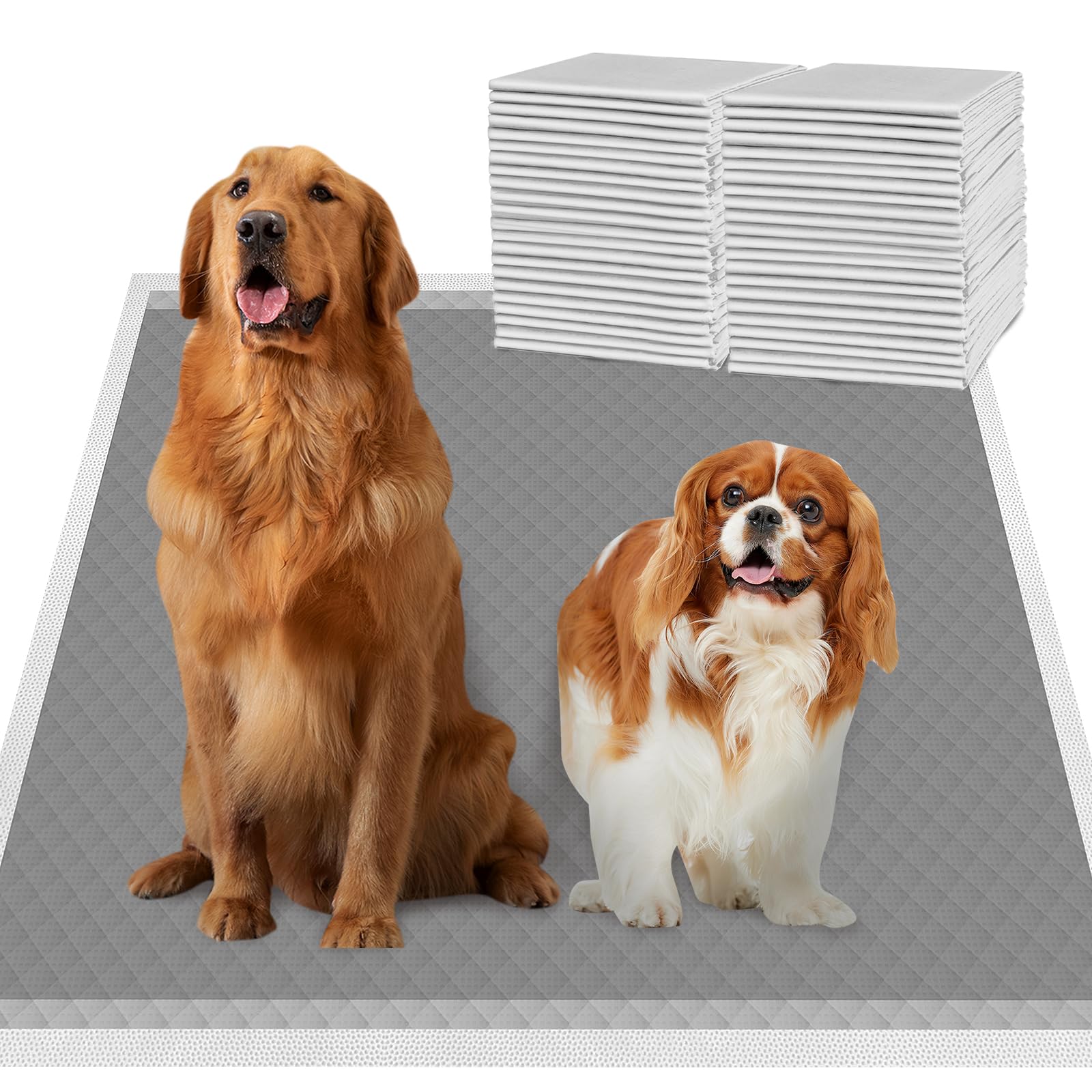 DEEP DEAR Charcoal Puppy Pads XL 30 x26 , 40 Count Disposable Dog Pee Pads Extra Large, Activated Carbon Dog Potty Pads for Trai