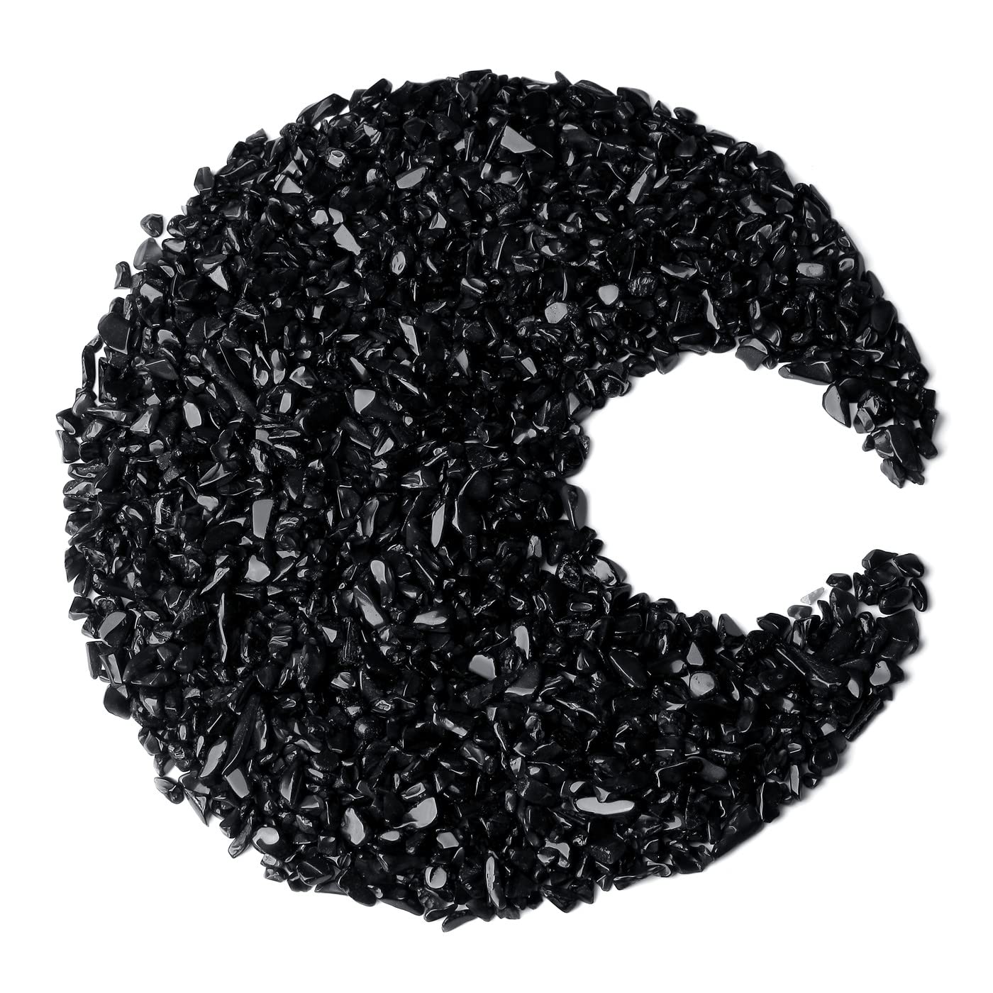 ZHIYUXI Obsidian Crystal Vase Filler Crystal Chips Stone for Decoration Succulent Plants Vase Fish Tank Gravel Crushed Crystals 