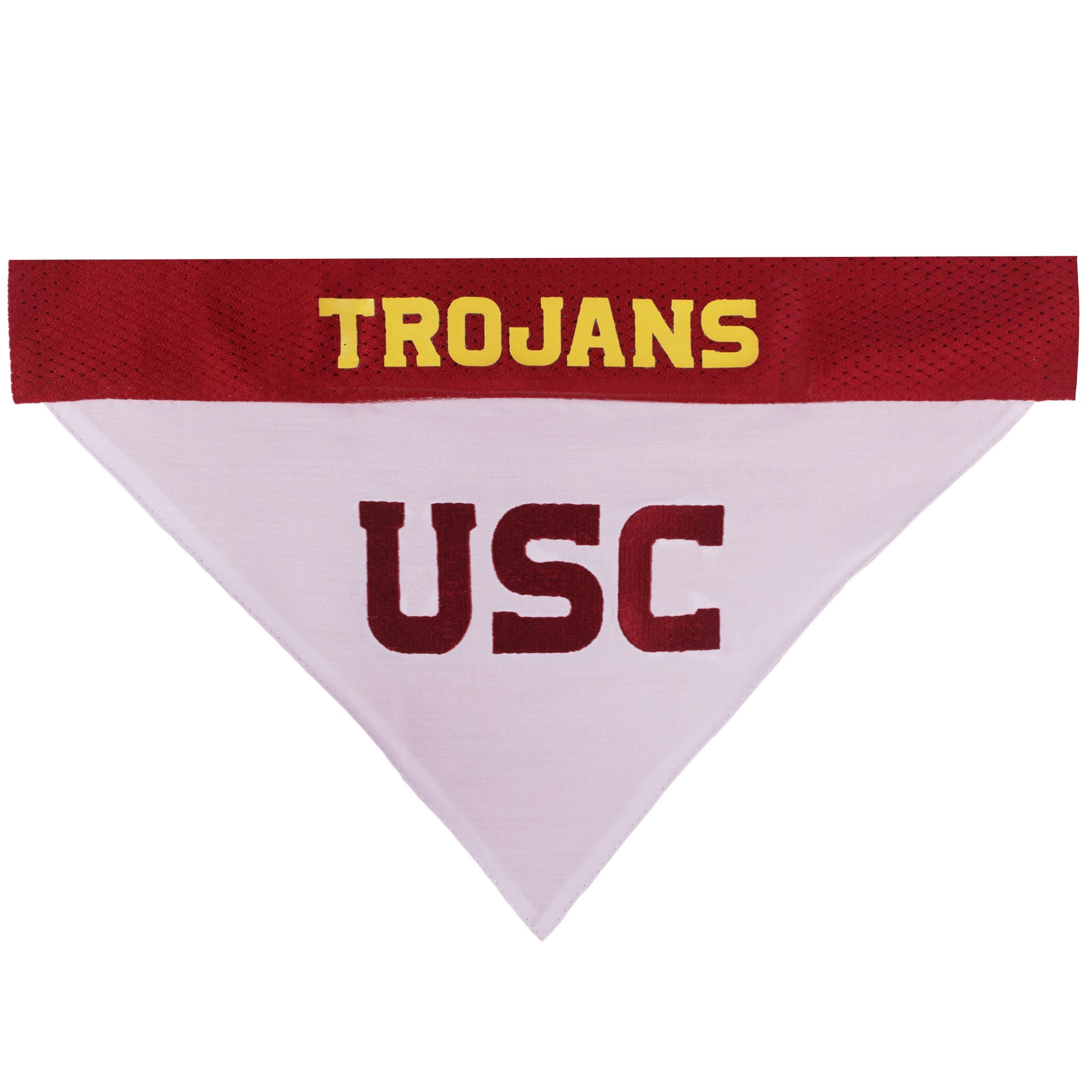Pets First Collegiate Pet Accessories, Reversible Bandana, Usc Trojans, Large/X-Large