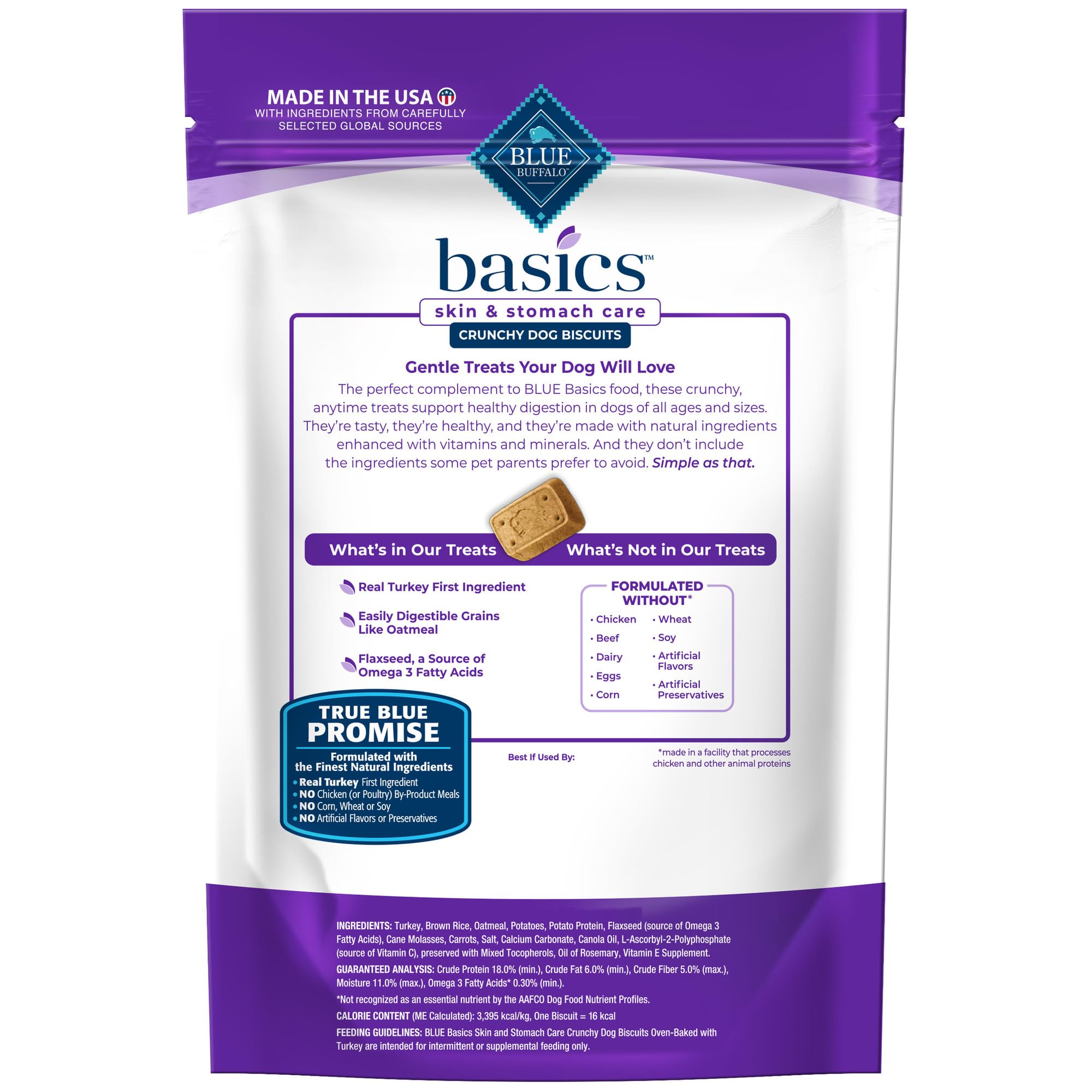 Basics Biscuits, Turkey and Potato, 6 Ounces, 3 Pack