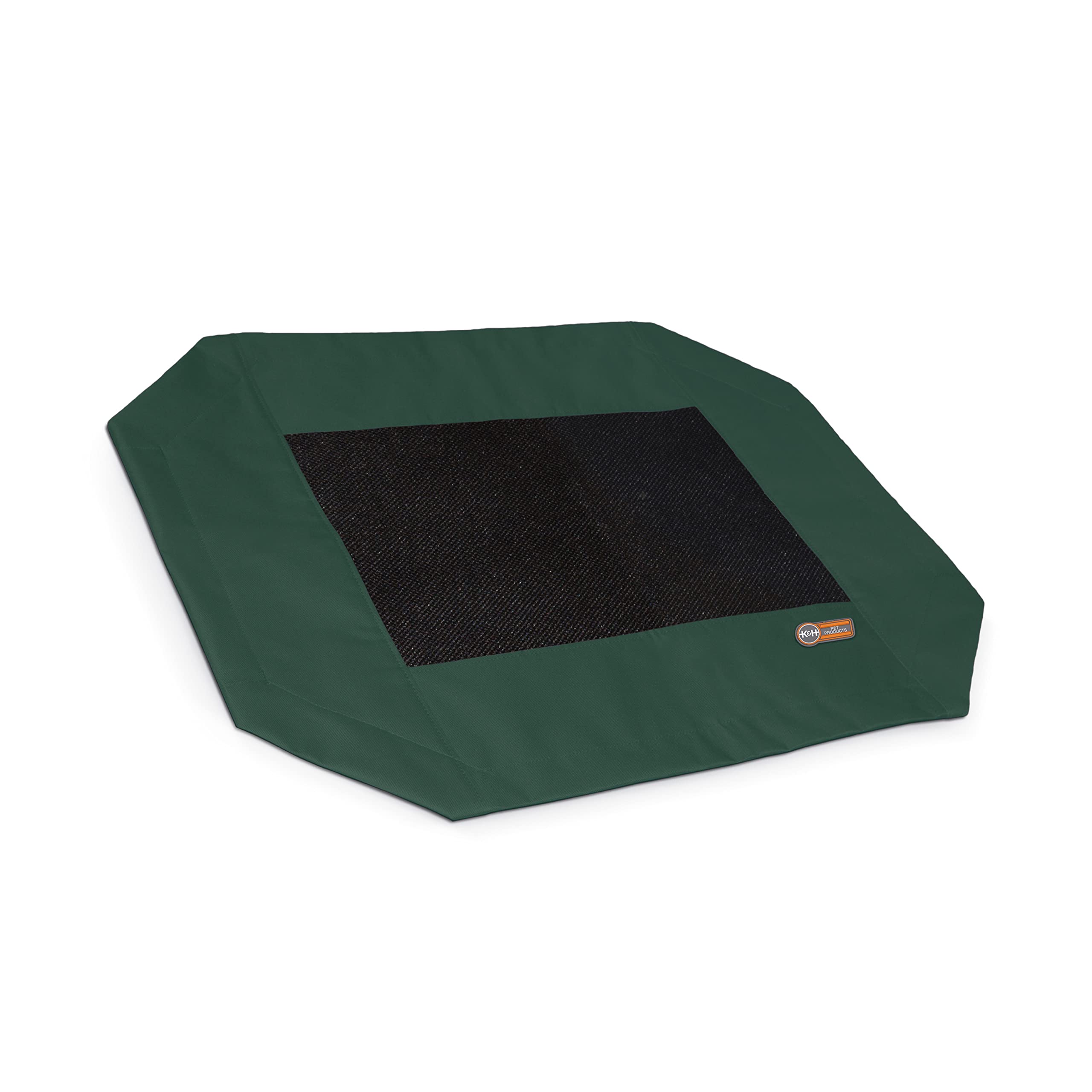 K&H Pet Products Original Pet Cot Replacement Cover (Cot Sold Separately) Green/Black Medium 32 X 25 Inches