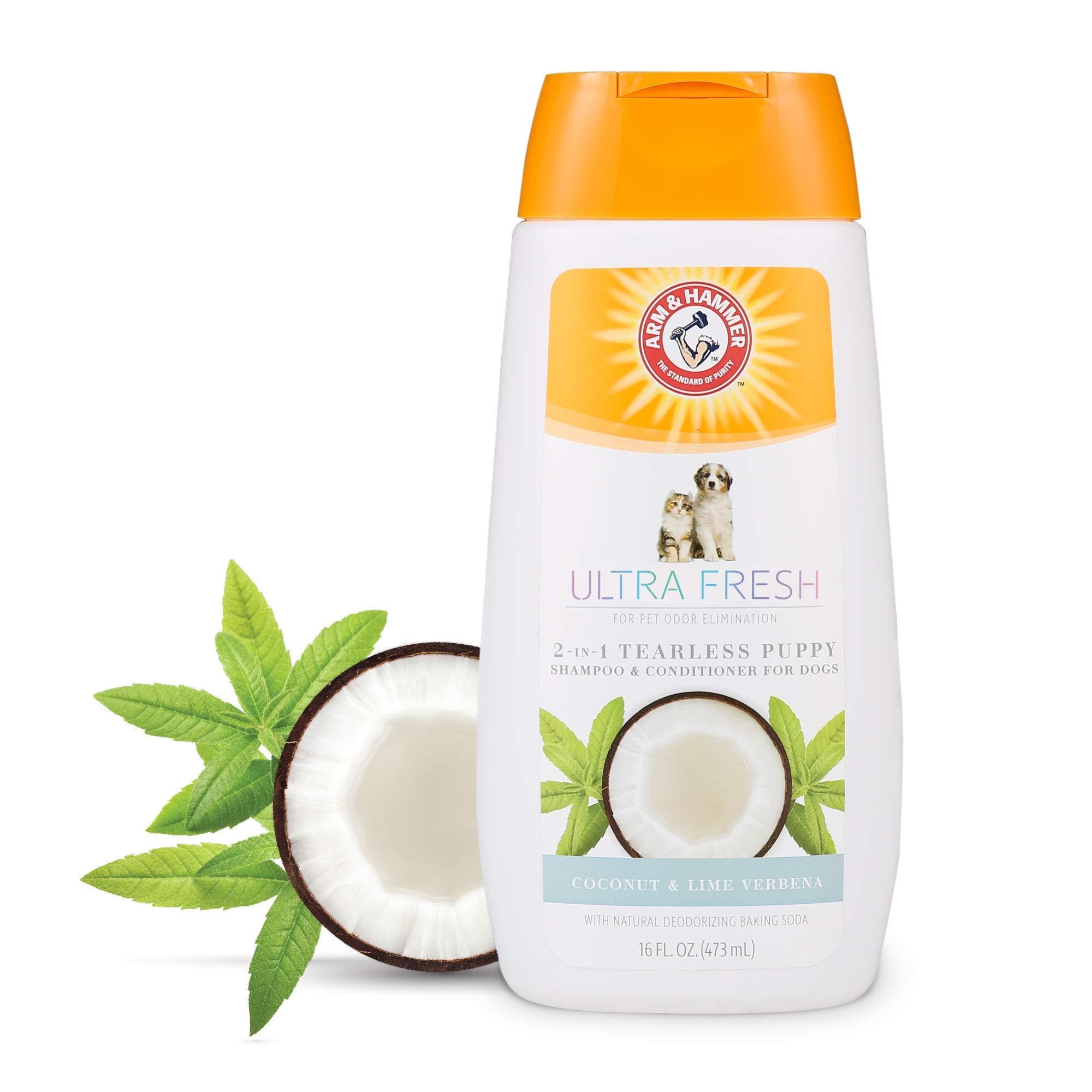 Arm & Hammer Ultra Fresh 2-In-1 Tearless Puppy Shampoo And Conditioner | Baking Soda Neutralizes Bad Odors For An Advanced Clean | Coconut Lime Verbena Scent