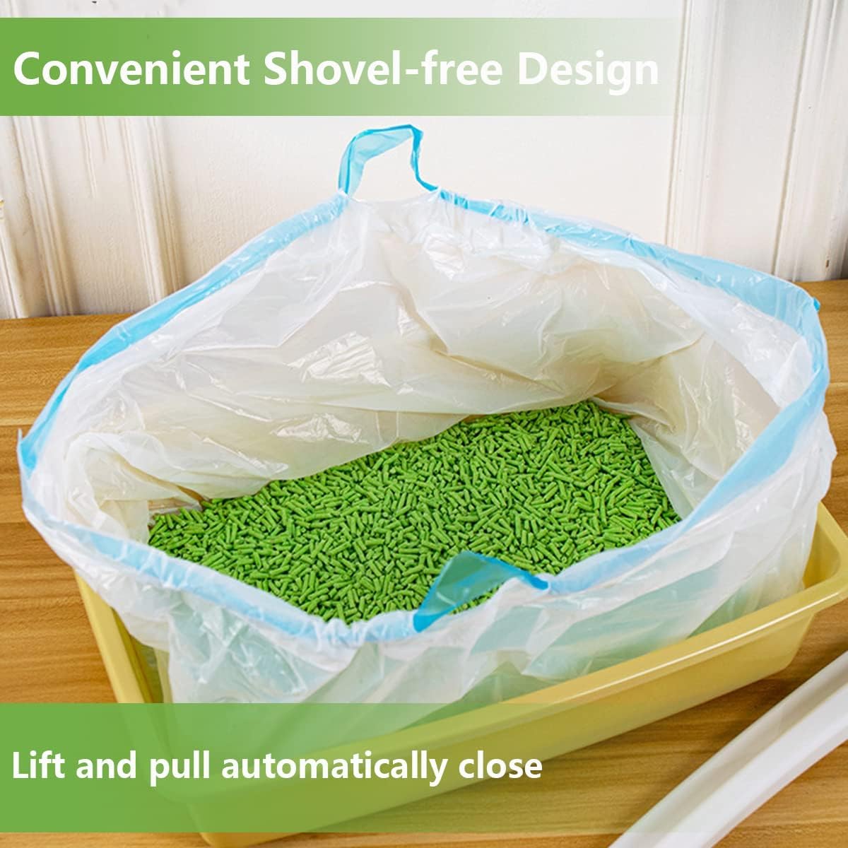 Cat Litter Box Liners 12 Count Drawstring Extra Durable Pet Cat Pan Liners Cat Waste Litters Bags Kitty Litter Box Bag Pet Cat S