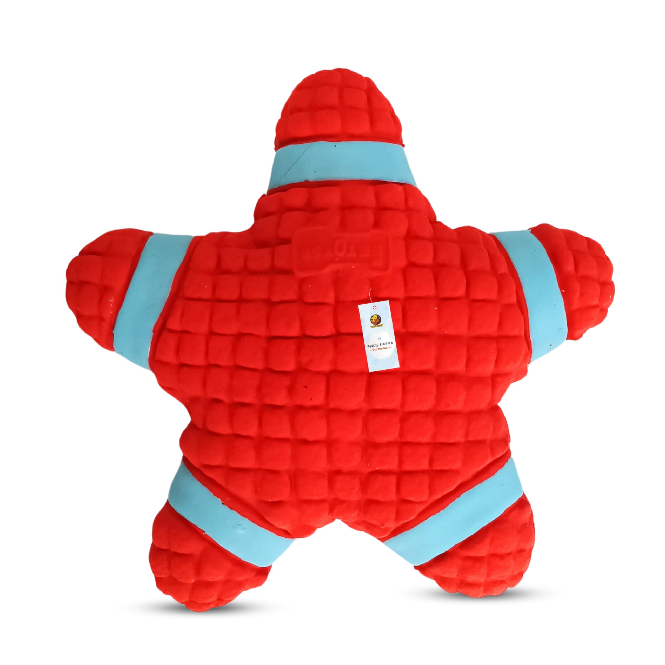 Foodie Puppies Interactive NonToxic Soft Latex Squeaky Chew Toy For Dogs And Puppies (Star Fish  Large) | Chewing, Floating, T