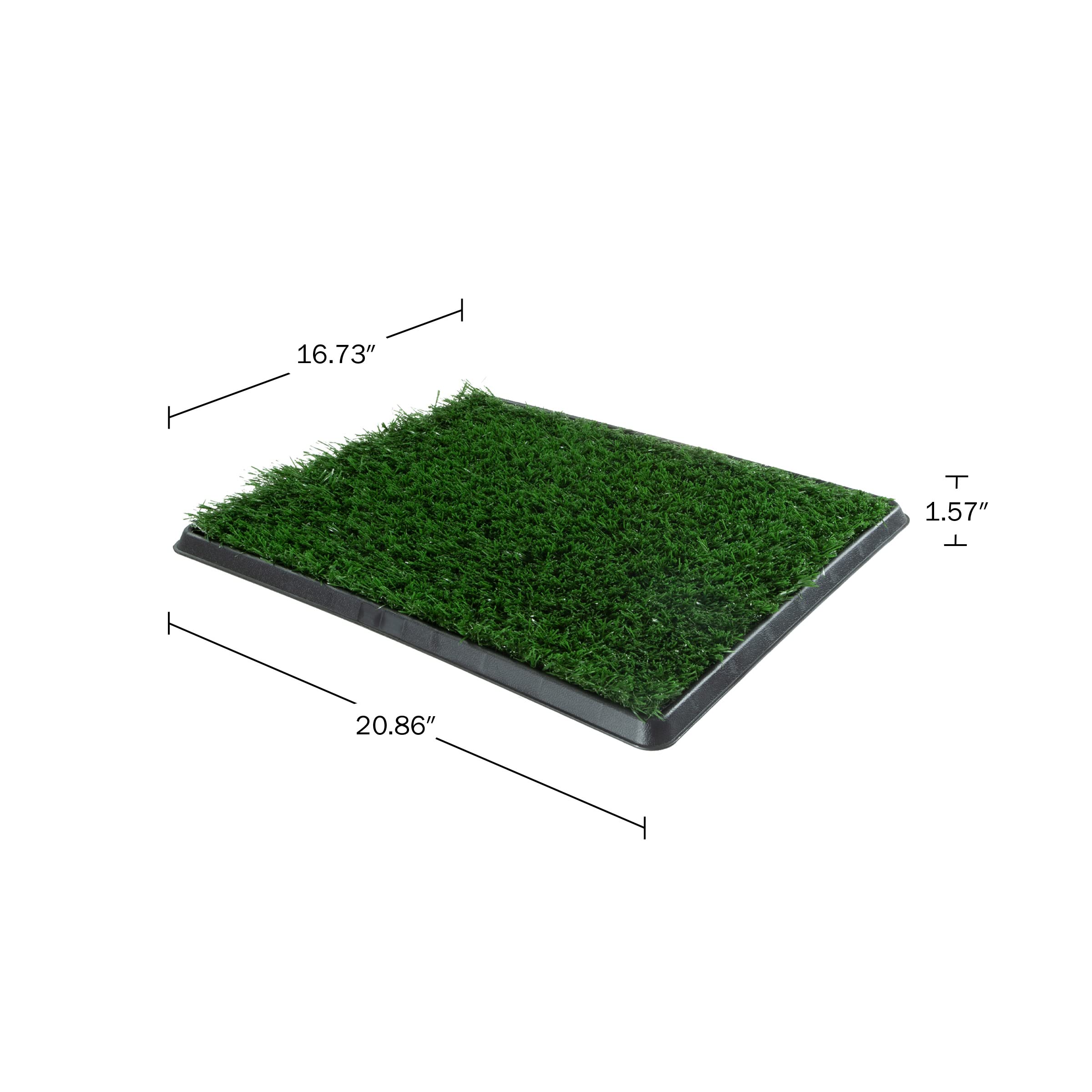 Artificial Grass Puppy Pee Pad For Dogs And Small Pets - 16X20 Reusable 4-Layer Training Potty Pad With Tray - Dog Housebreaking Supplies By Petmaker